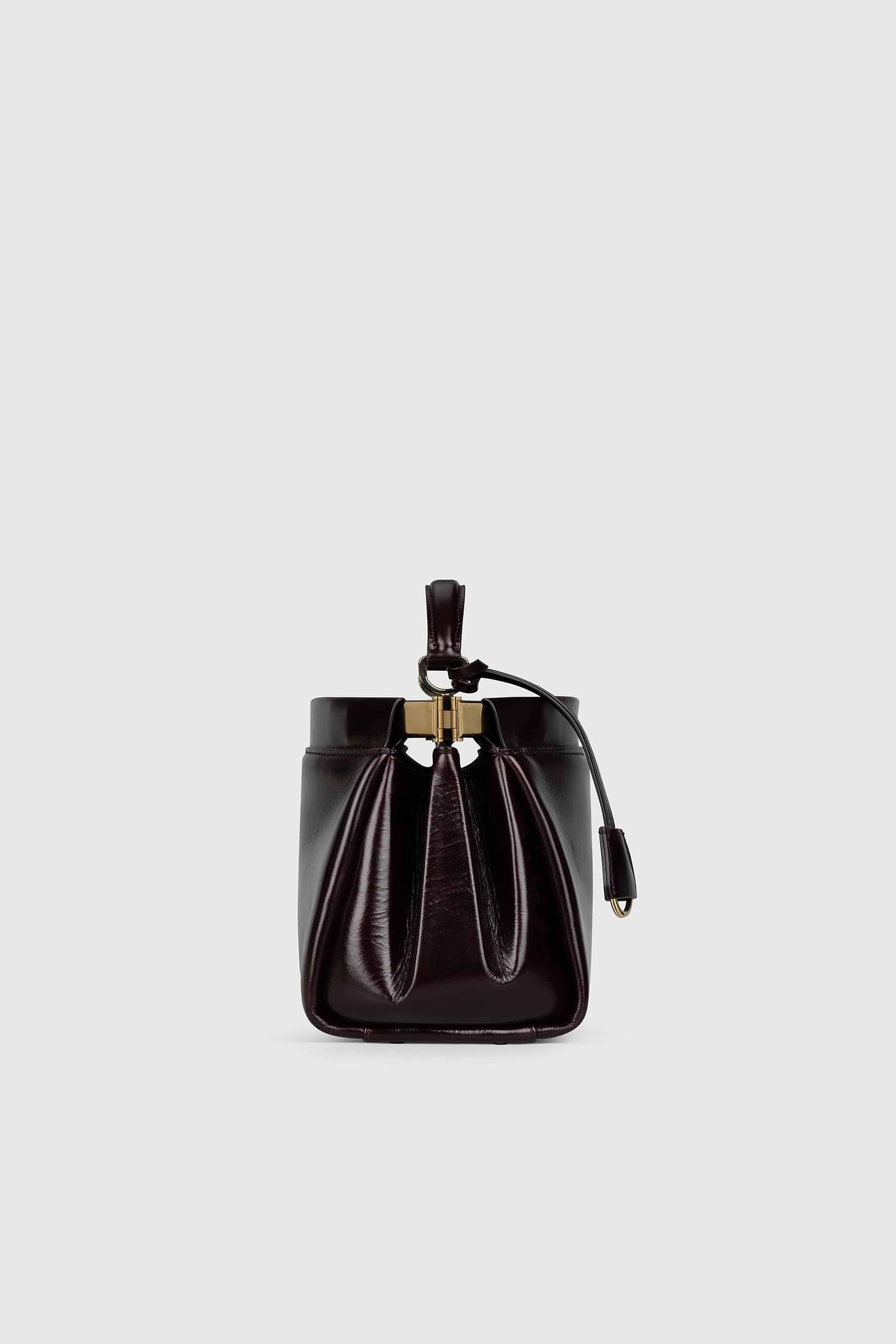 Sloane Frame Bag 21 Dark Burgundy Distressed Leather
