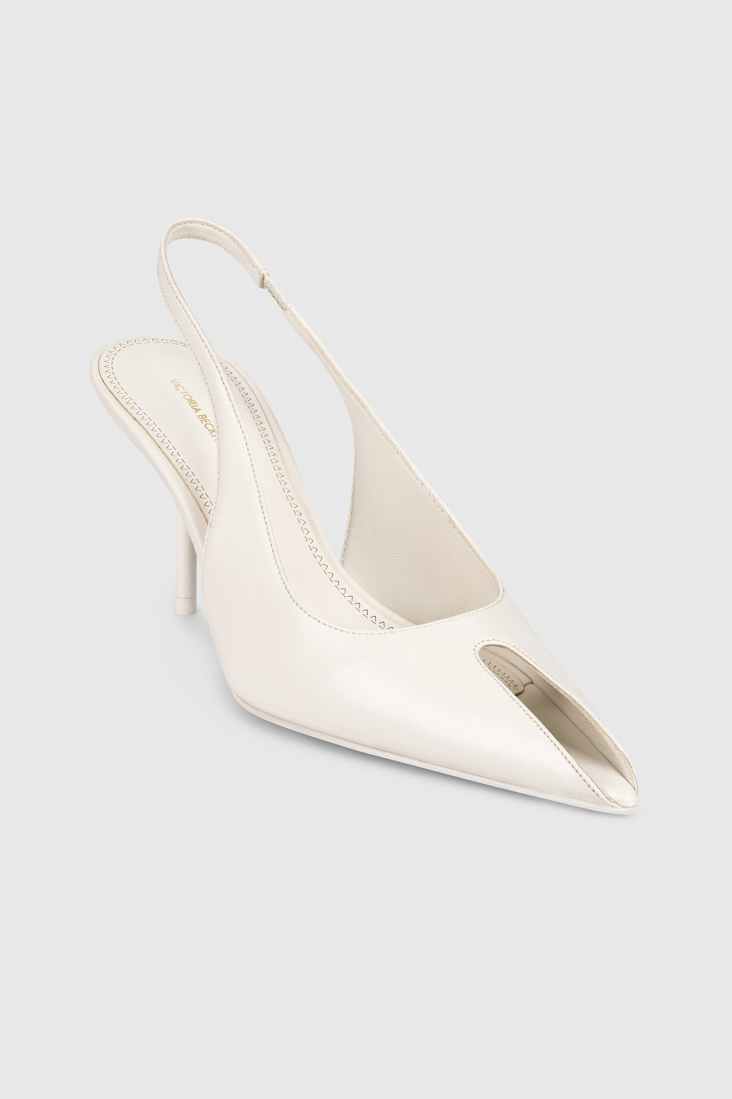 Sloane Peep Toe Slingback 75 Ceramic Nappa Leather