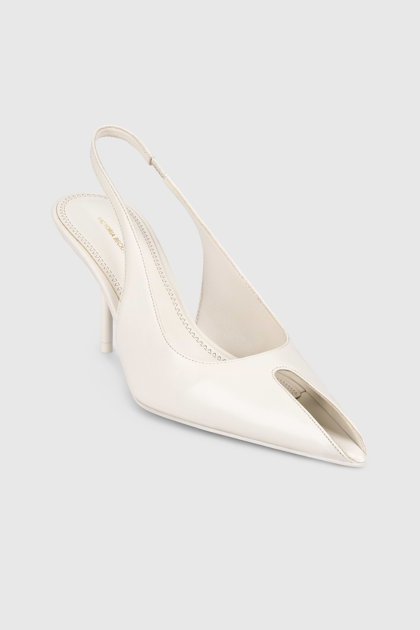 Sloane Peep Toe Slingback 75 Ceramic Nappa Leather