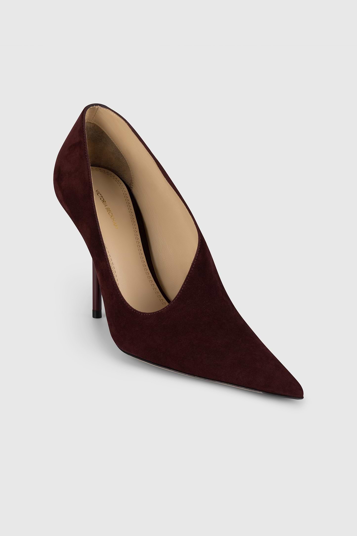 Sloane Sculptural Pump 100 Burgundy Suede