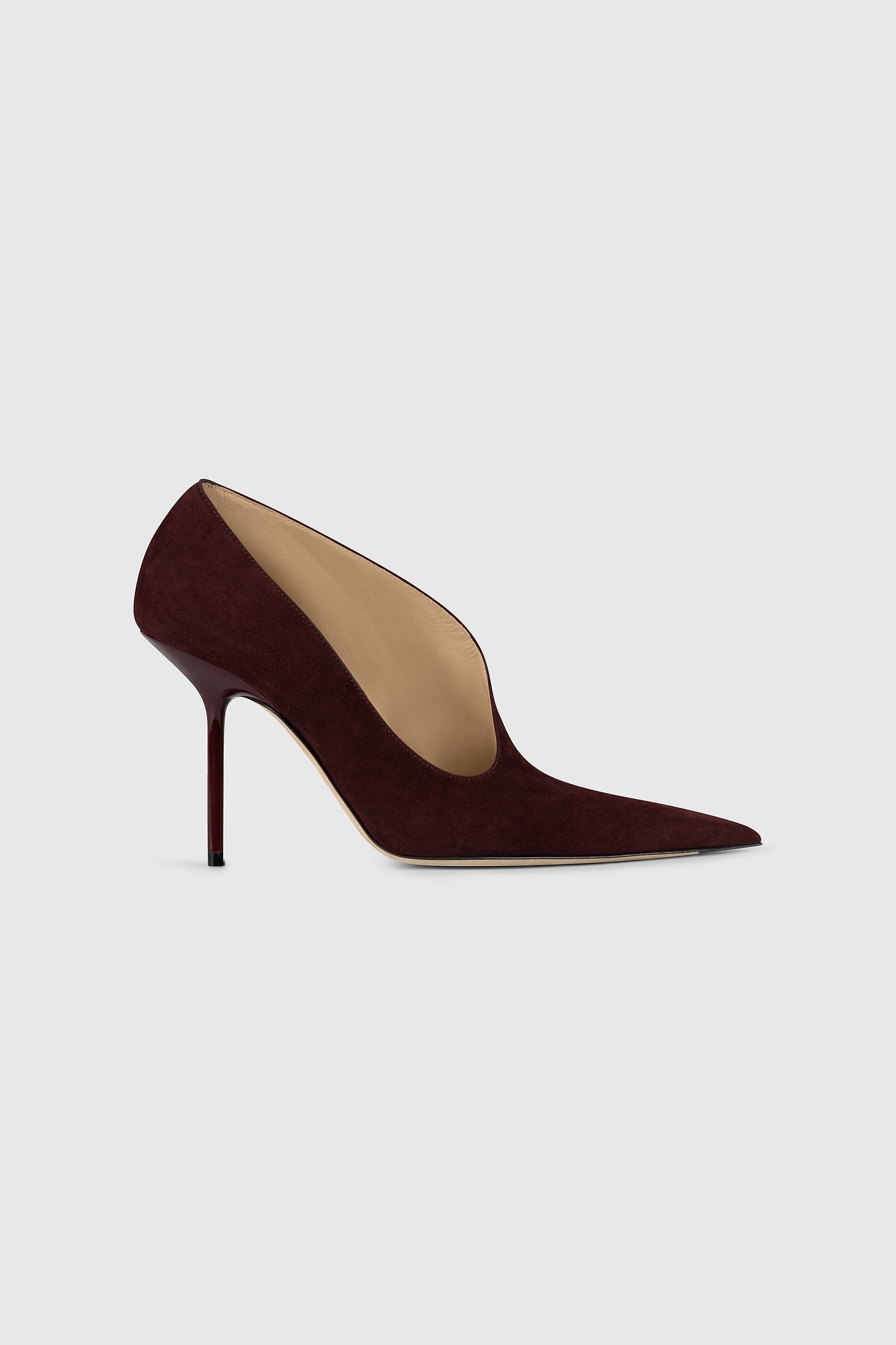 Sloane Sculptural Pump 100 Burgundy Suede