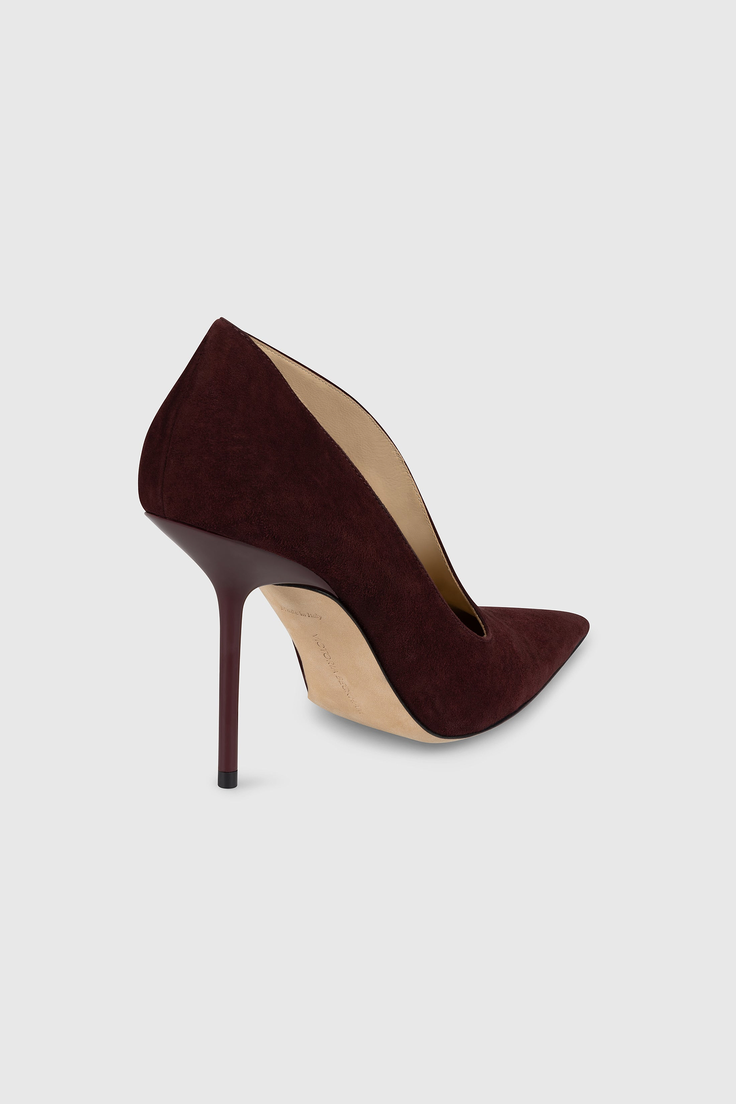 Sloane Sculptural Pump 100 Burgundy Suede
