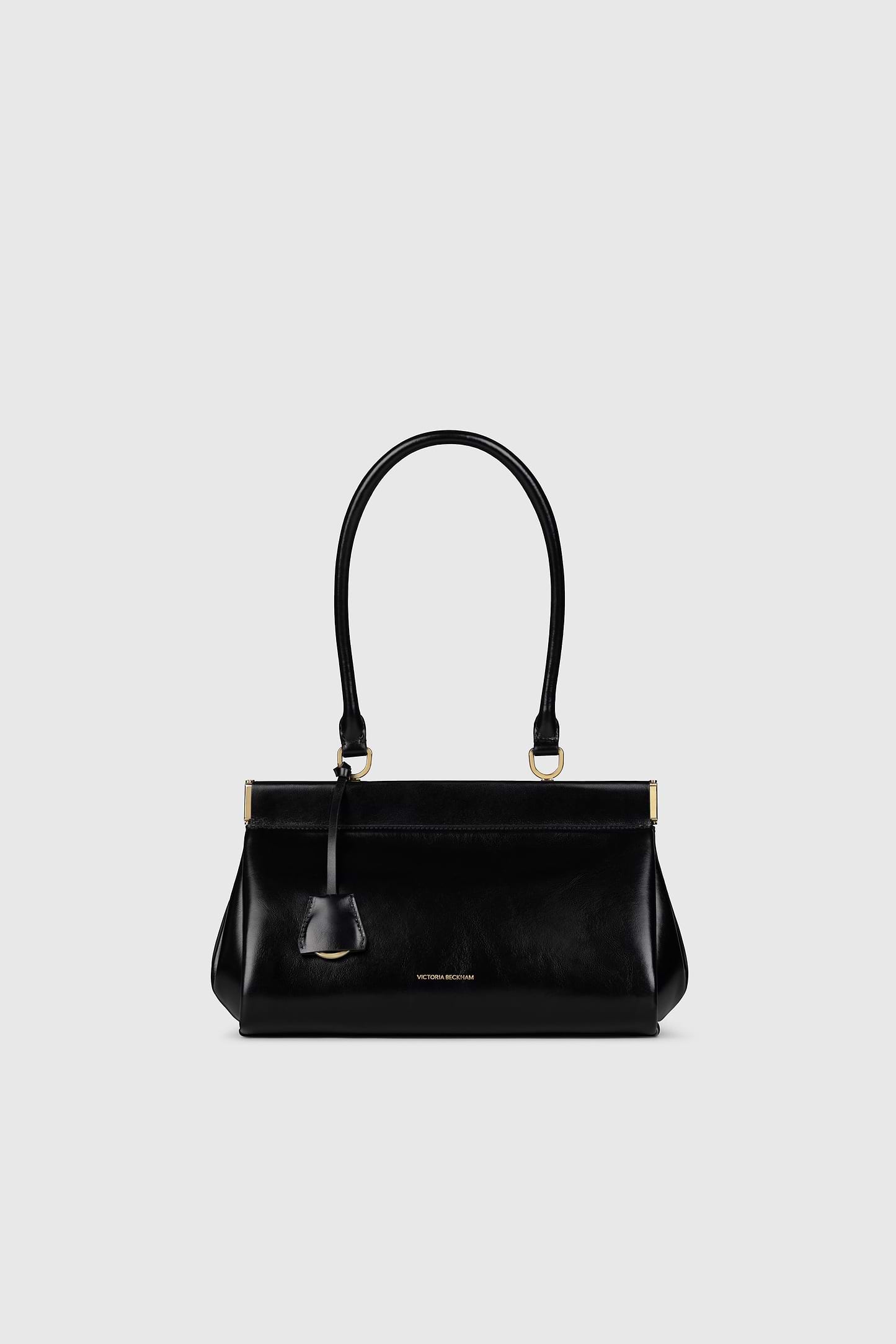 Sloane Shoulder Bag Black Distressed Leather