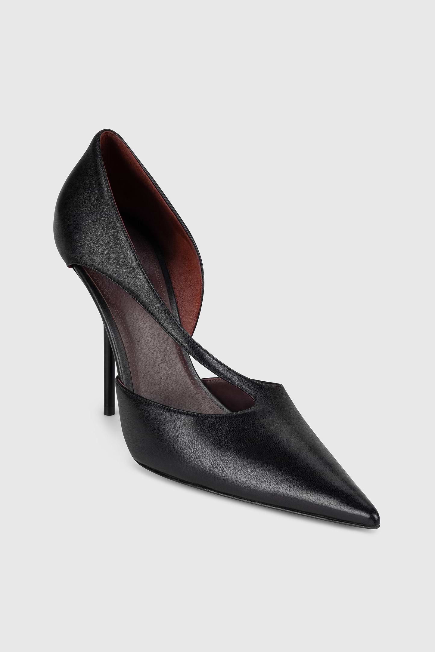Sloane Sliced Pump 100 Black Nappa Leather