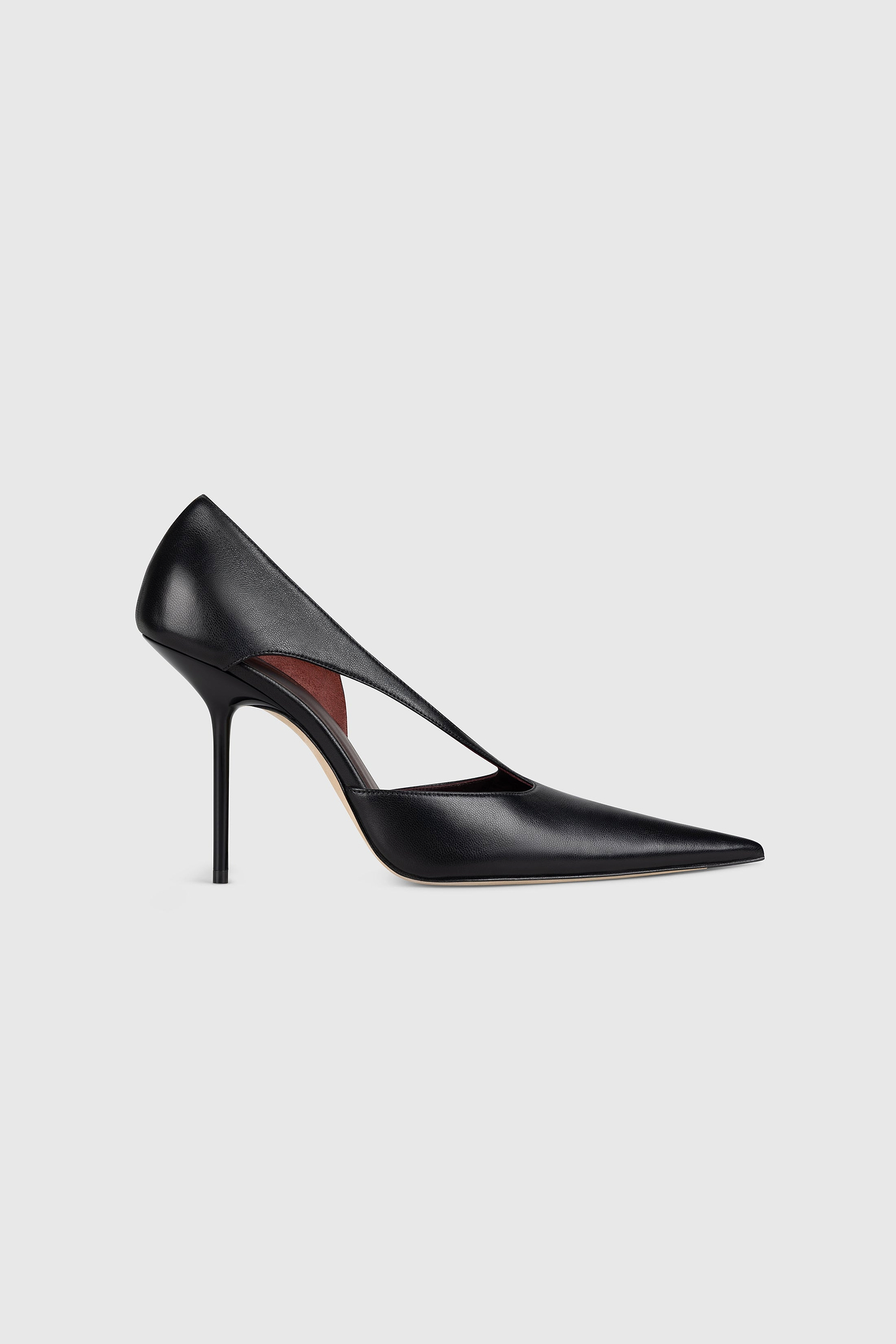 Sloane Sliced Pump 100 Black Nappa Leather