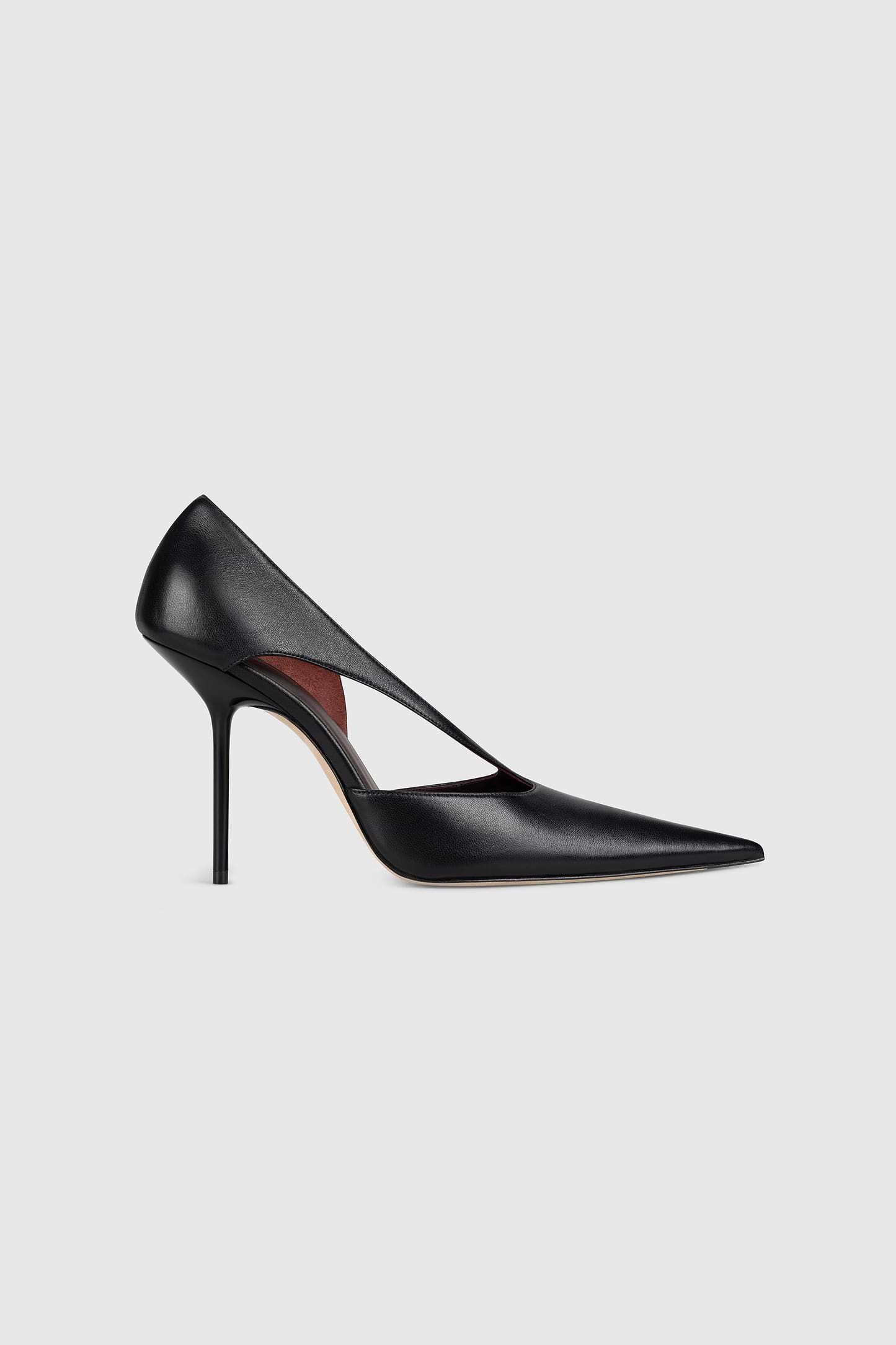 Sloane Sliced Pump 100 Black Nappa Leather