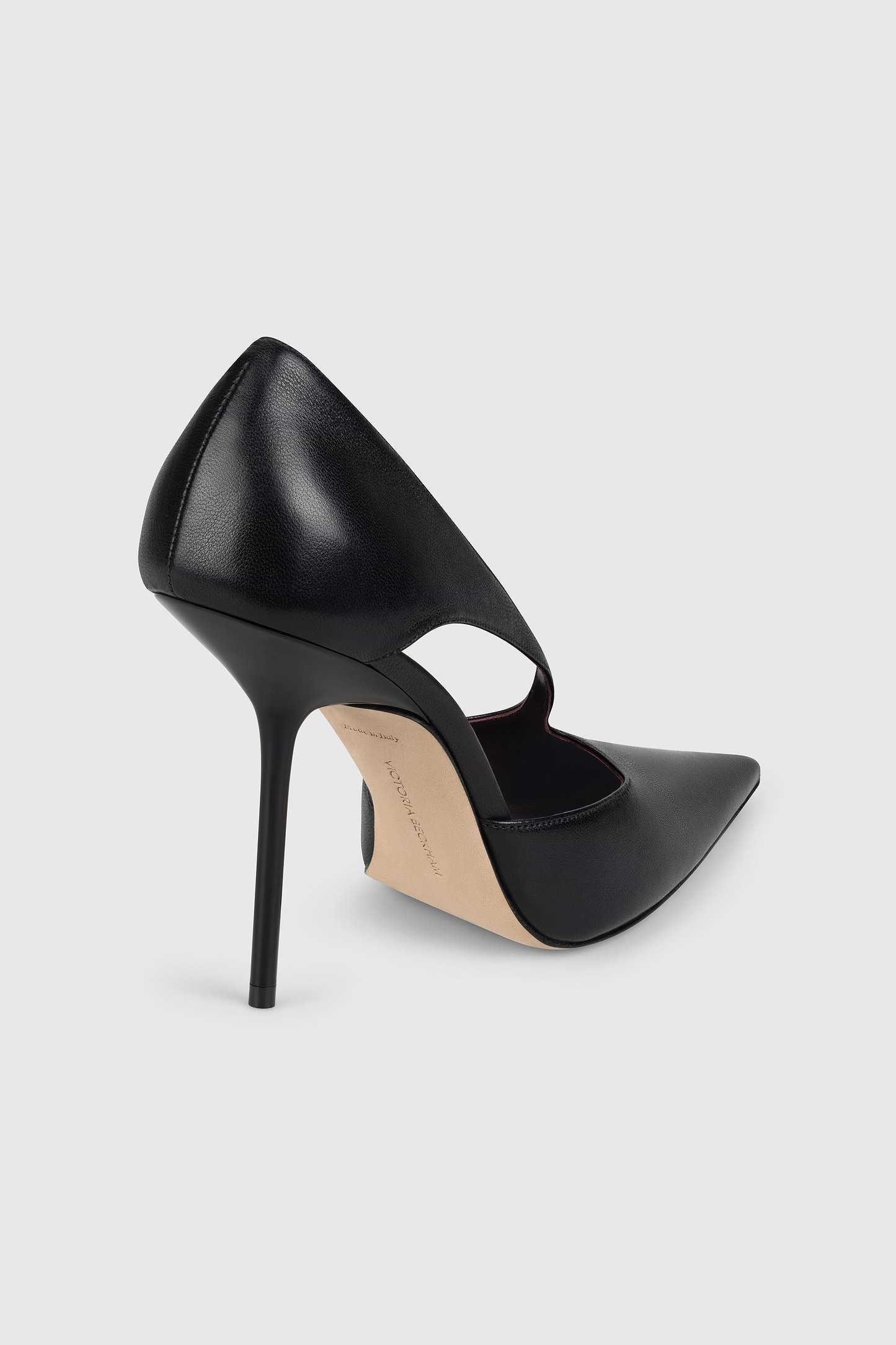 Sloane Sliced Pump 100 Black Nappa Leather