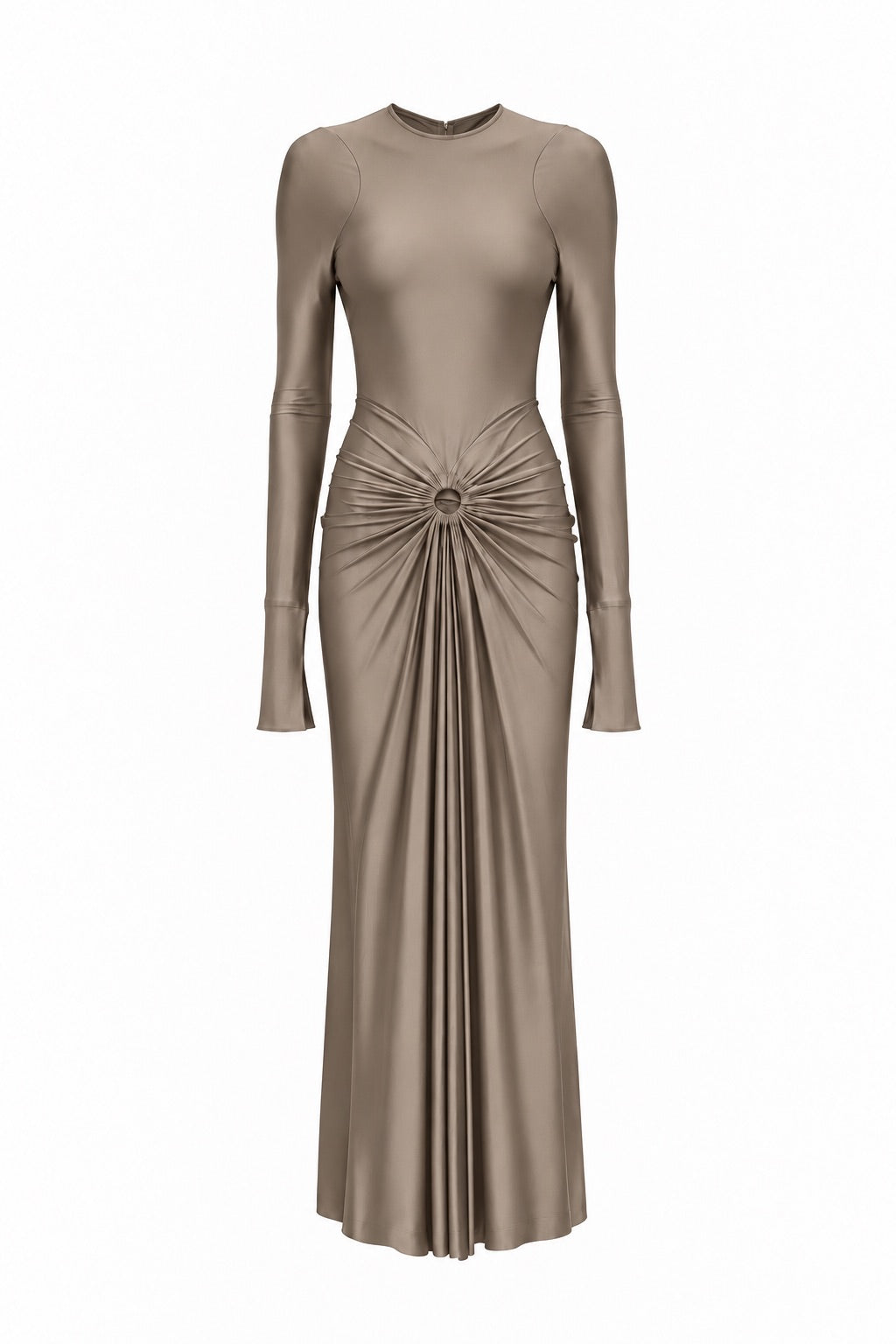 Frances Midi Dress In Light Grey
