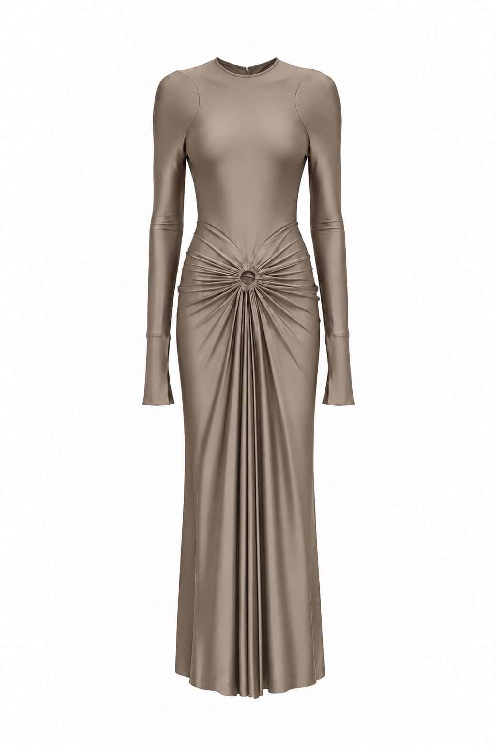 Frances Midi Dress In Light Grey