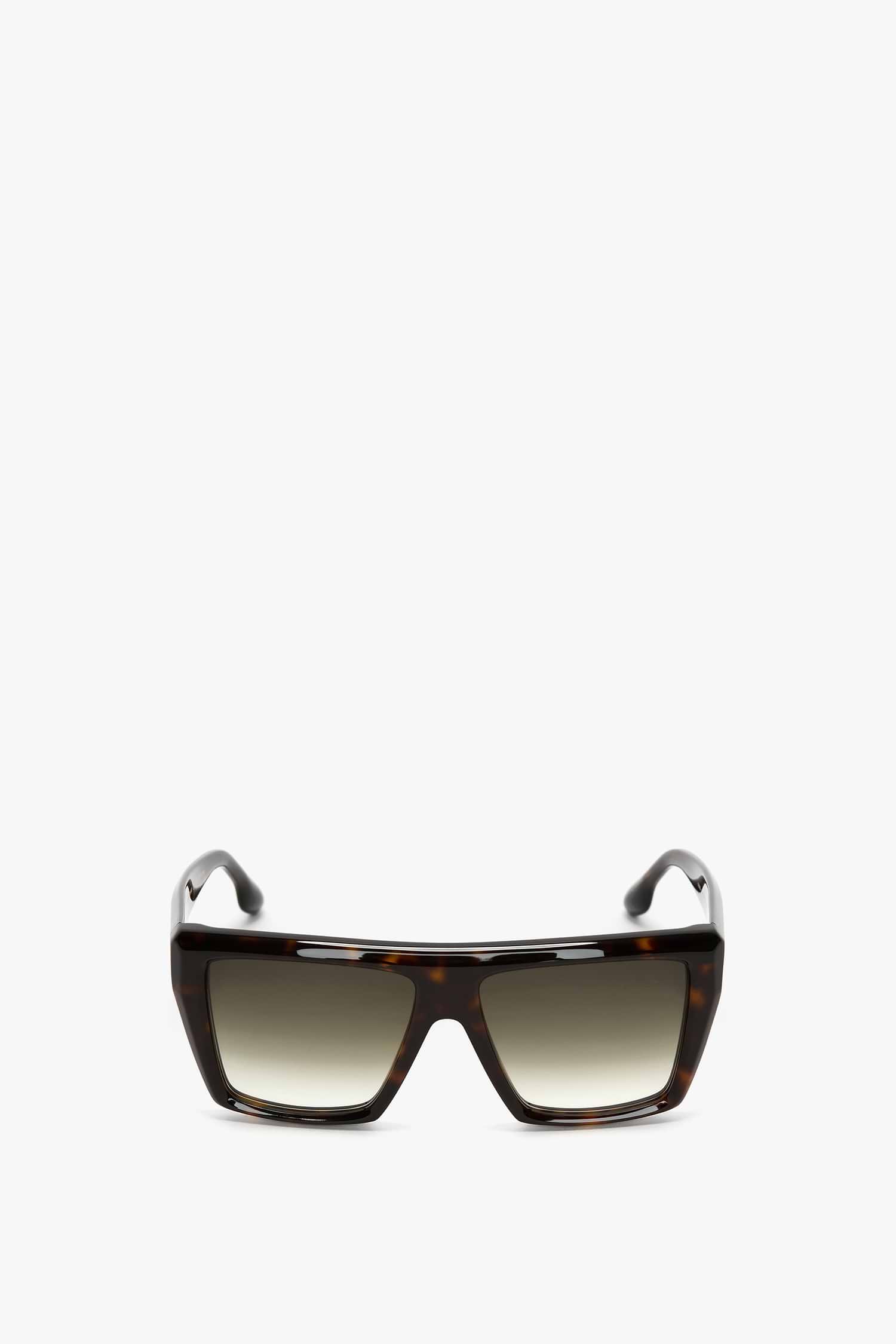 Oversized Acetate Frame Sunglasses In Dark Havana