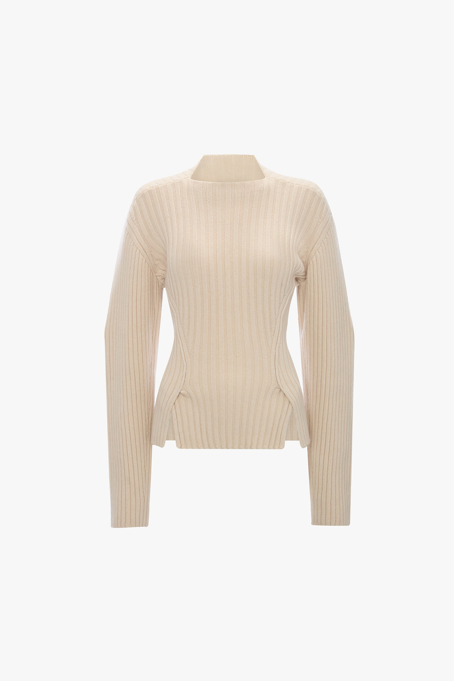 Ribbed Jumper In Beige