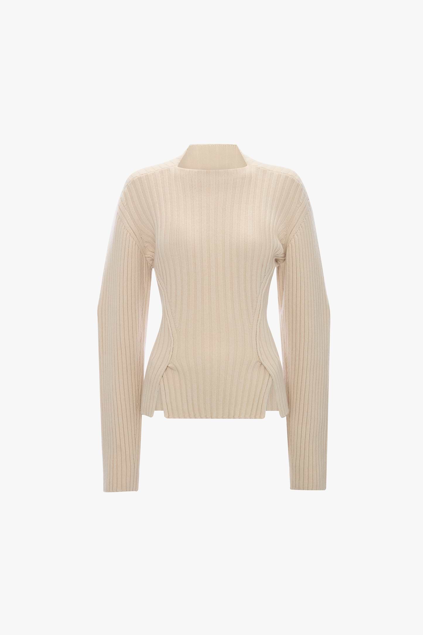 Ribbed Jumper In Beige
