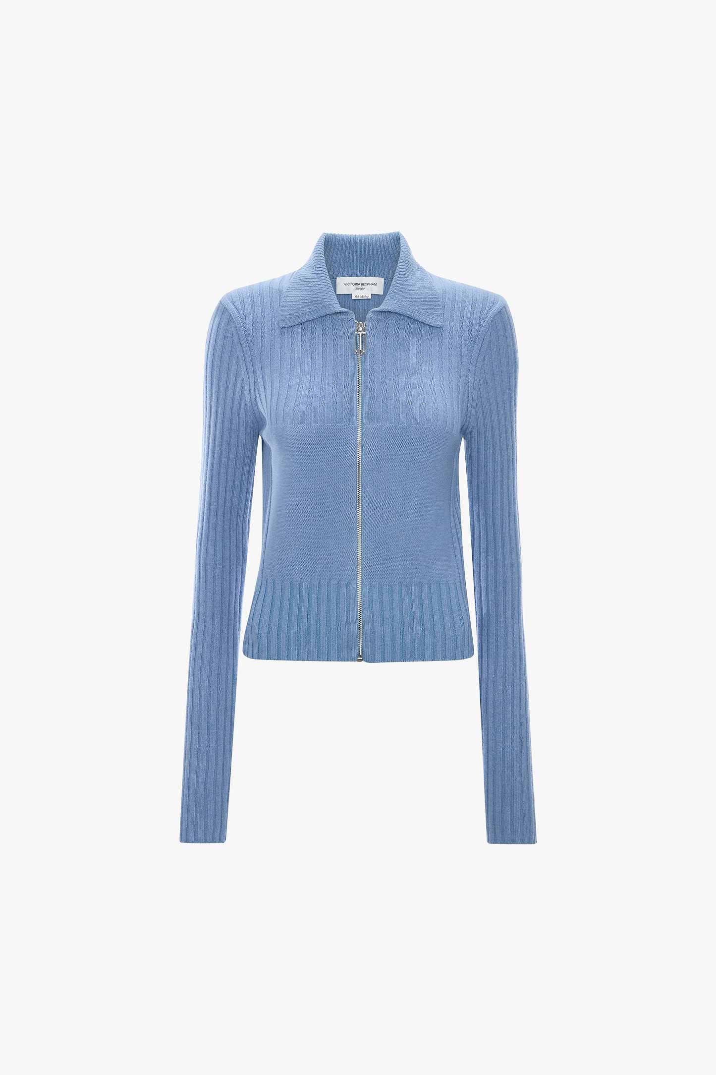 Zip Jumper In Blue Melange