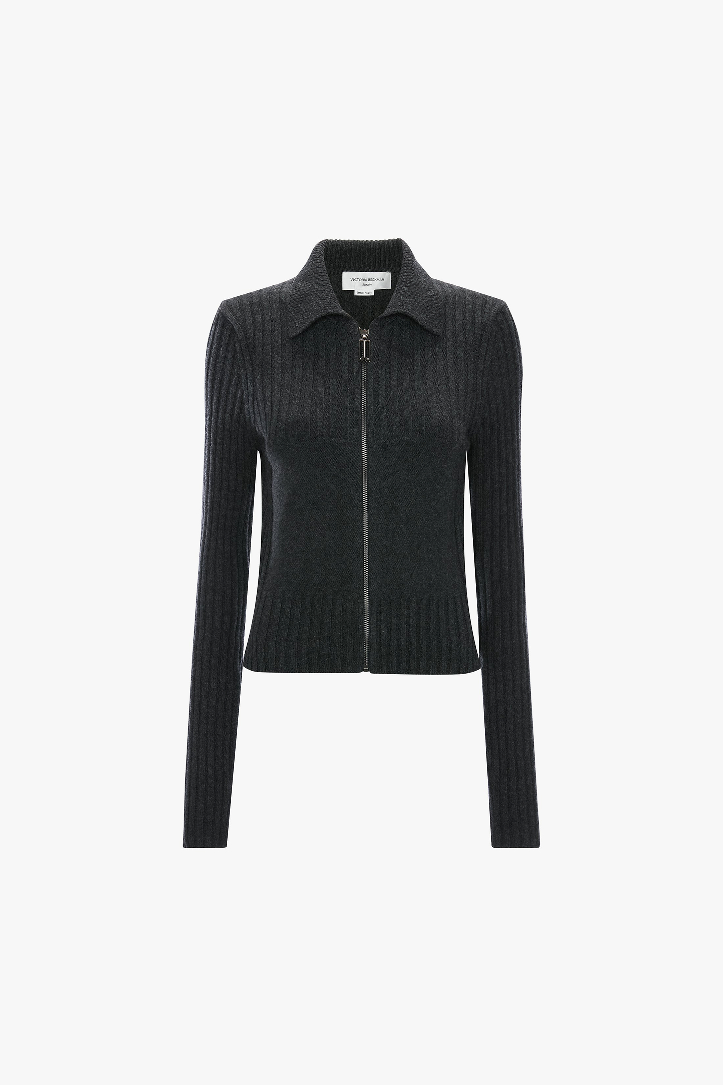 Zip Jumper In Grey Melange