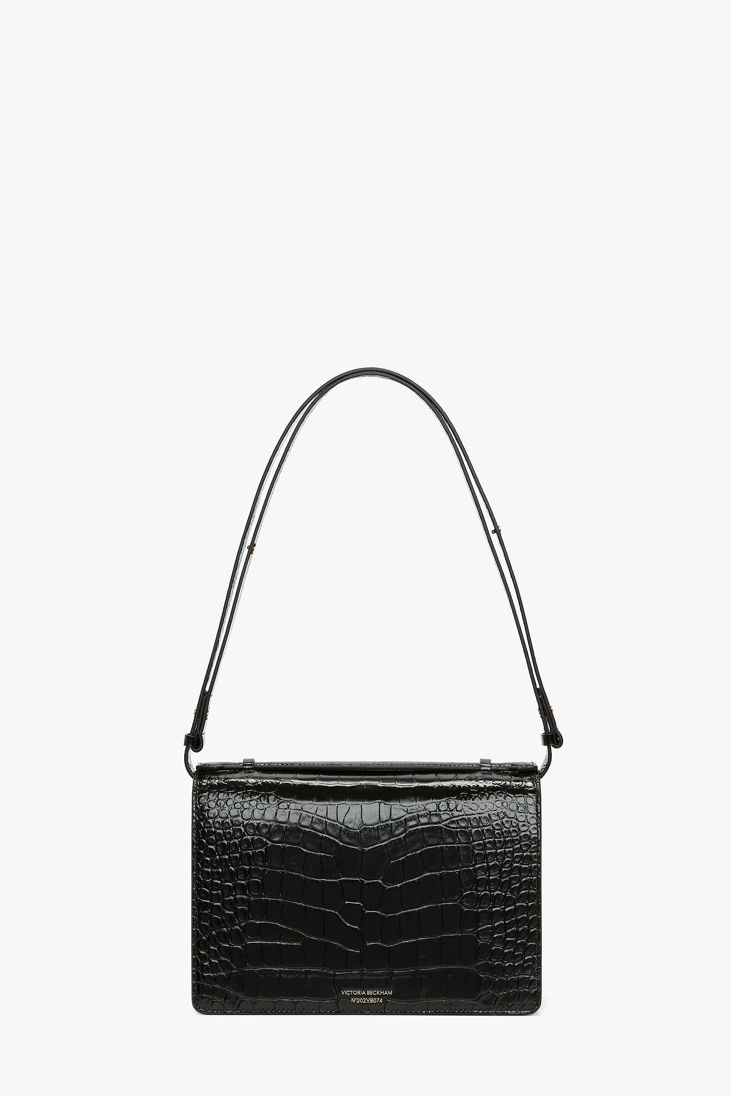 Dorian Bag Black Croc Embossed Leather