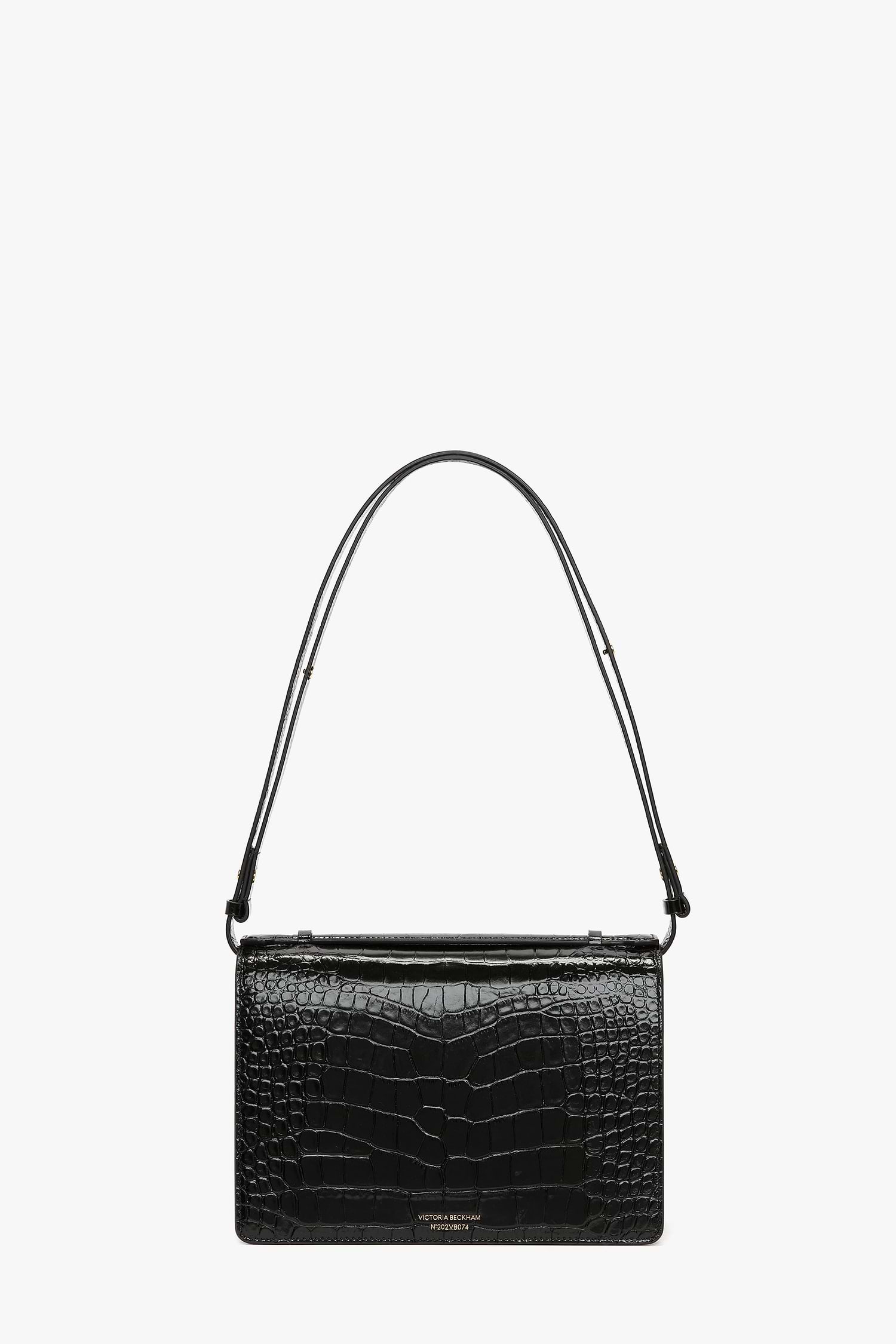 Dorian Bag Black Croc Embossed Leather