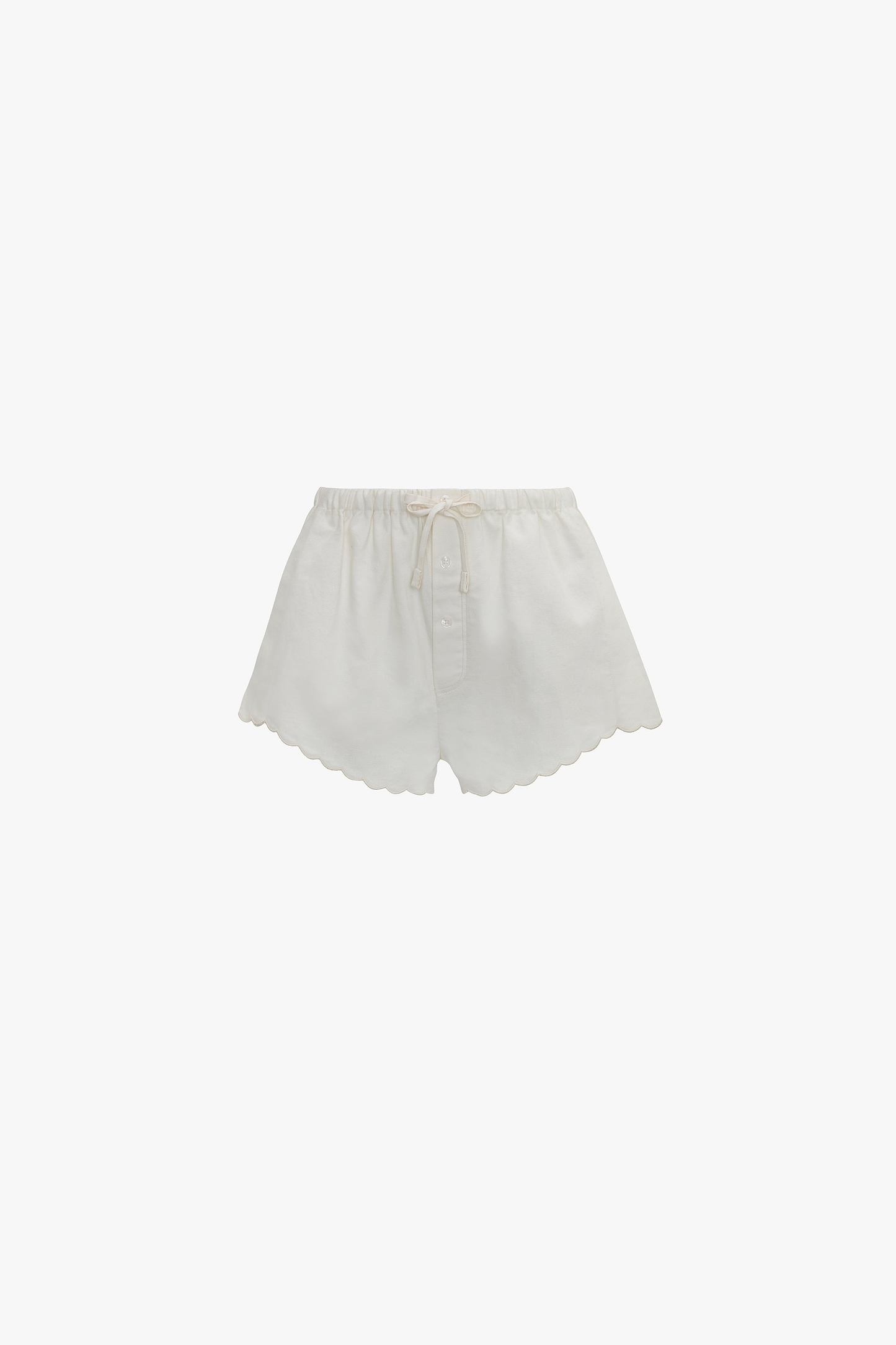Embroidered Short In White