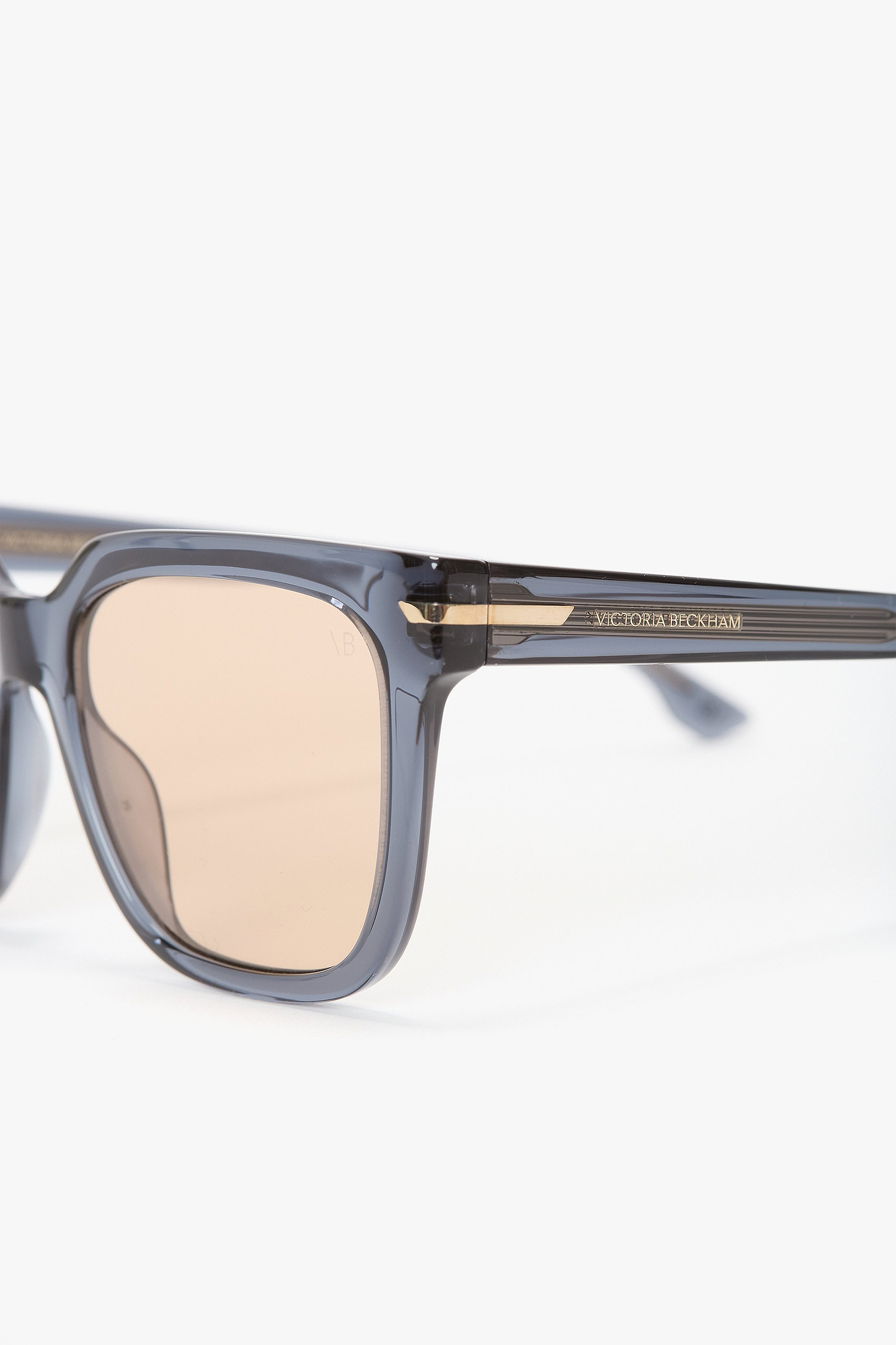Oversized Acetate Sunglasses In Transparent Blue
