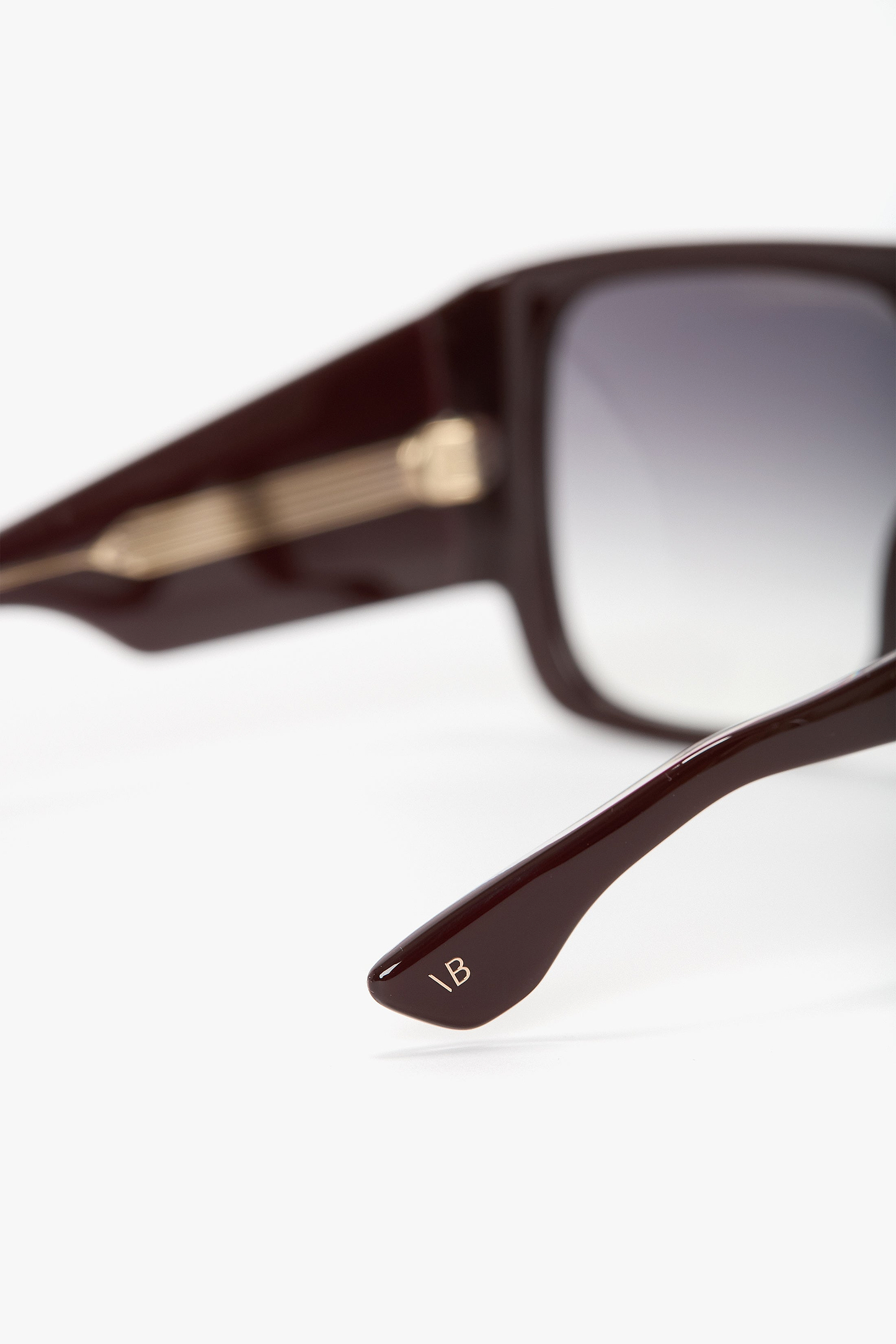 Oversized Soft Square Acetate Frame In Burgundy