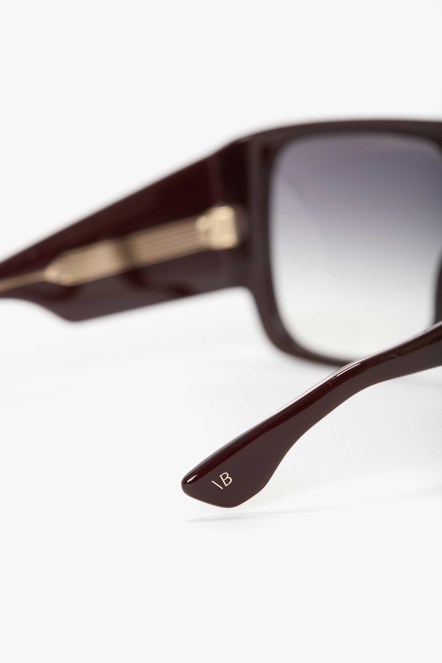 Oversized Soft Square Acetate Frame In Burgundy