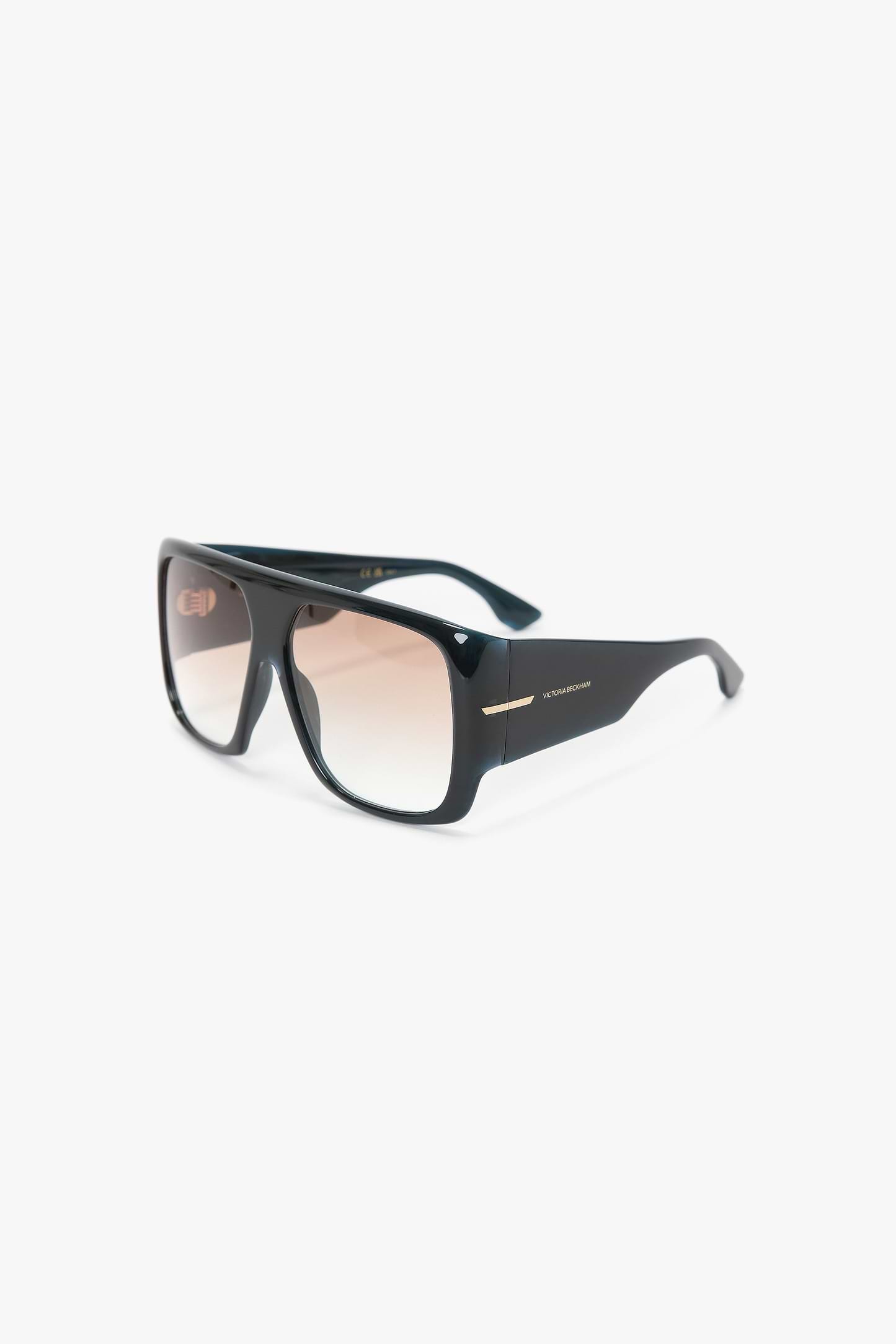 Oversized Soft Square Acetate Frame In Blue