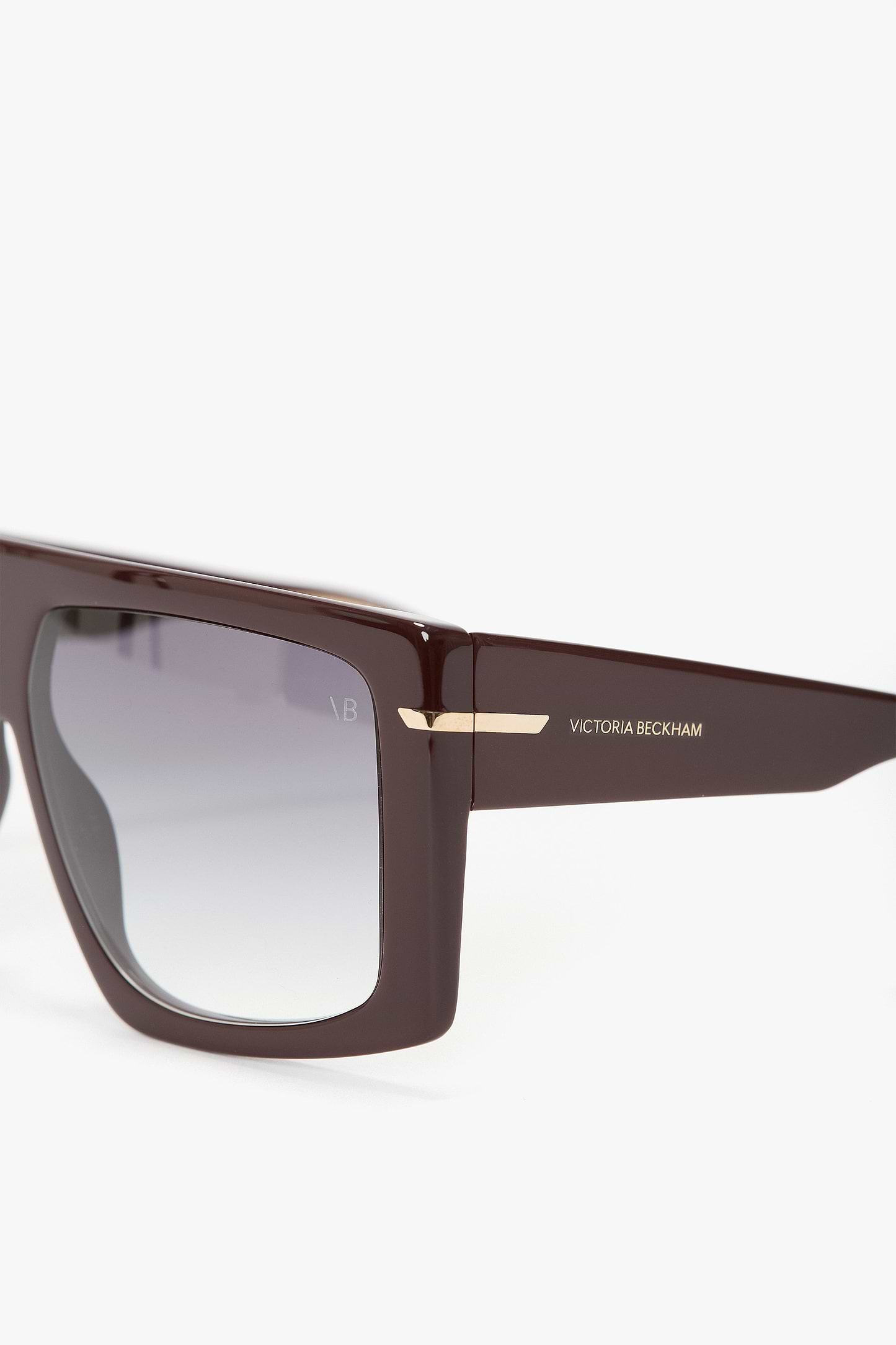 Oversized Flat Top Frame In Burgundy