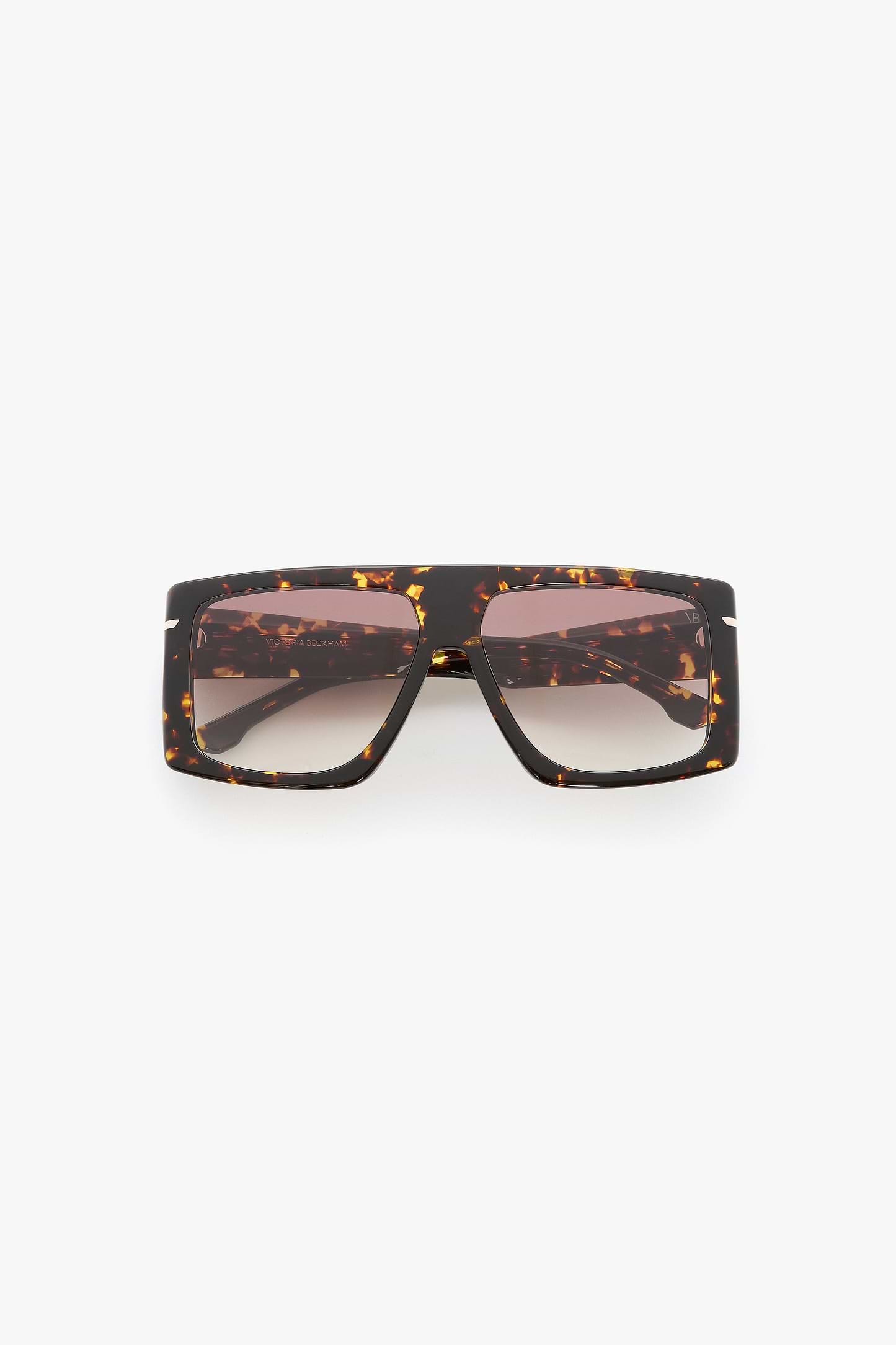 Oversized Flat Top Frame In Havana