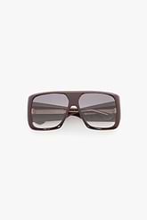 Oversized Soft Square Acetate Frame In Burgundy