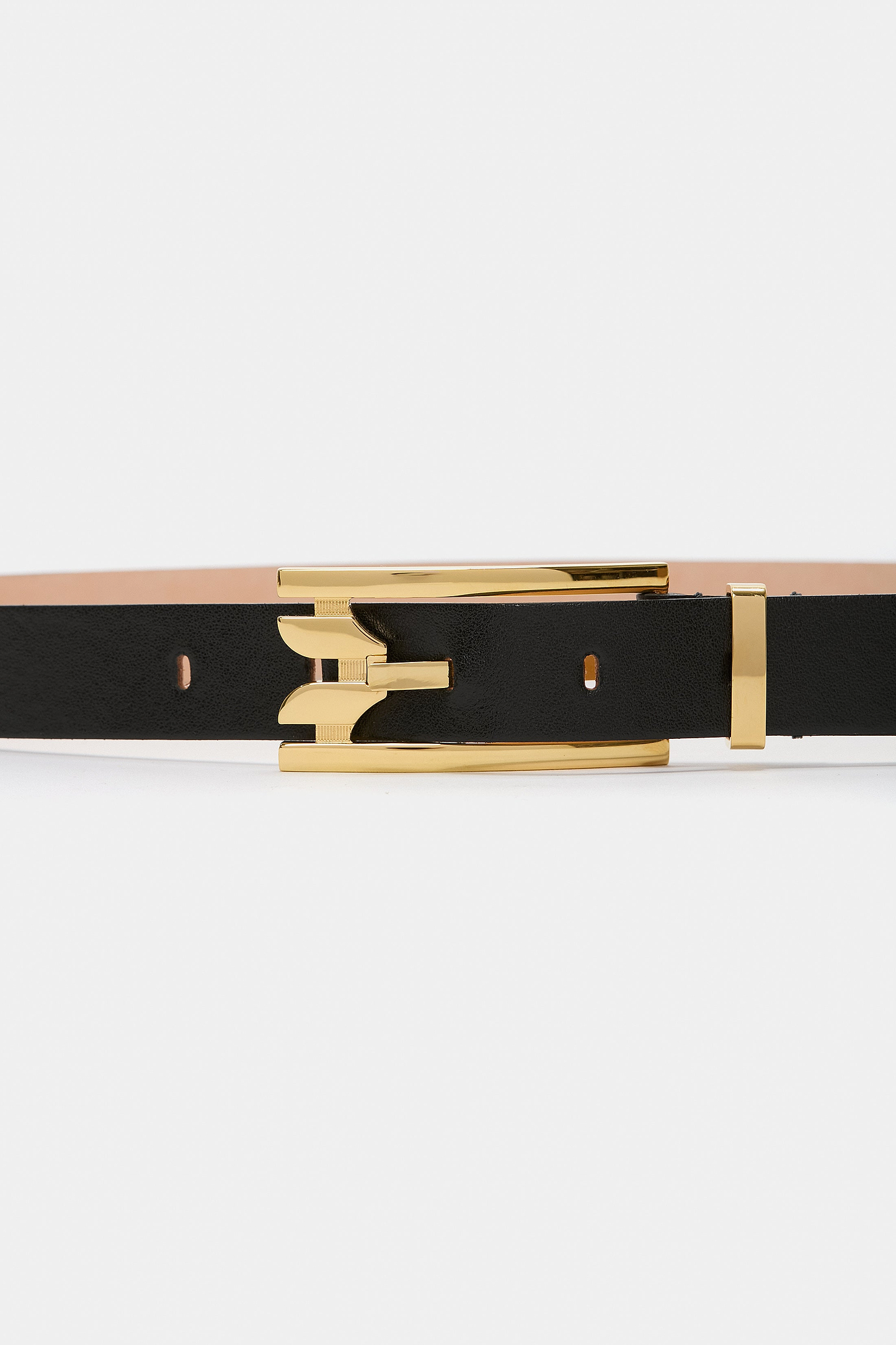 Dorian Pin-Buckle Belt 25mm Black Shiny Calf Leather
