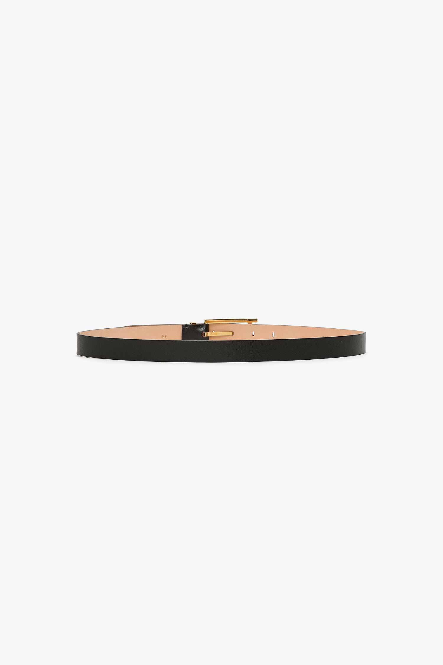 Dorian Pin-Buckle Belt 25mm Black Shiny Calf Leather
