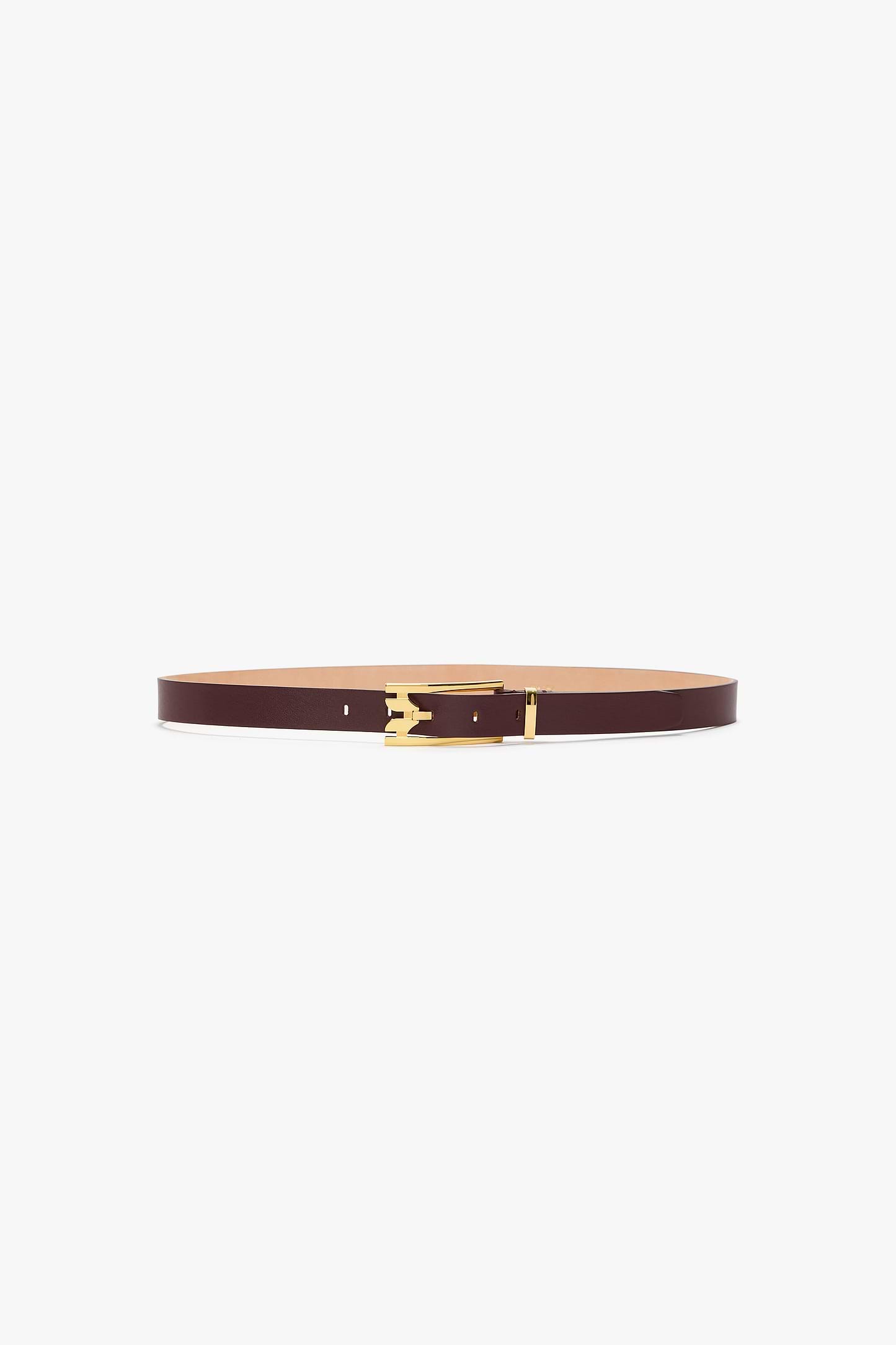 Dorian Pin-Buckle Belt 25mm Burgundy Shiny Calf Leather