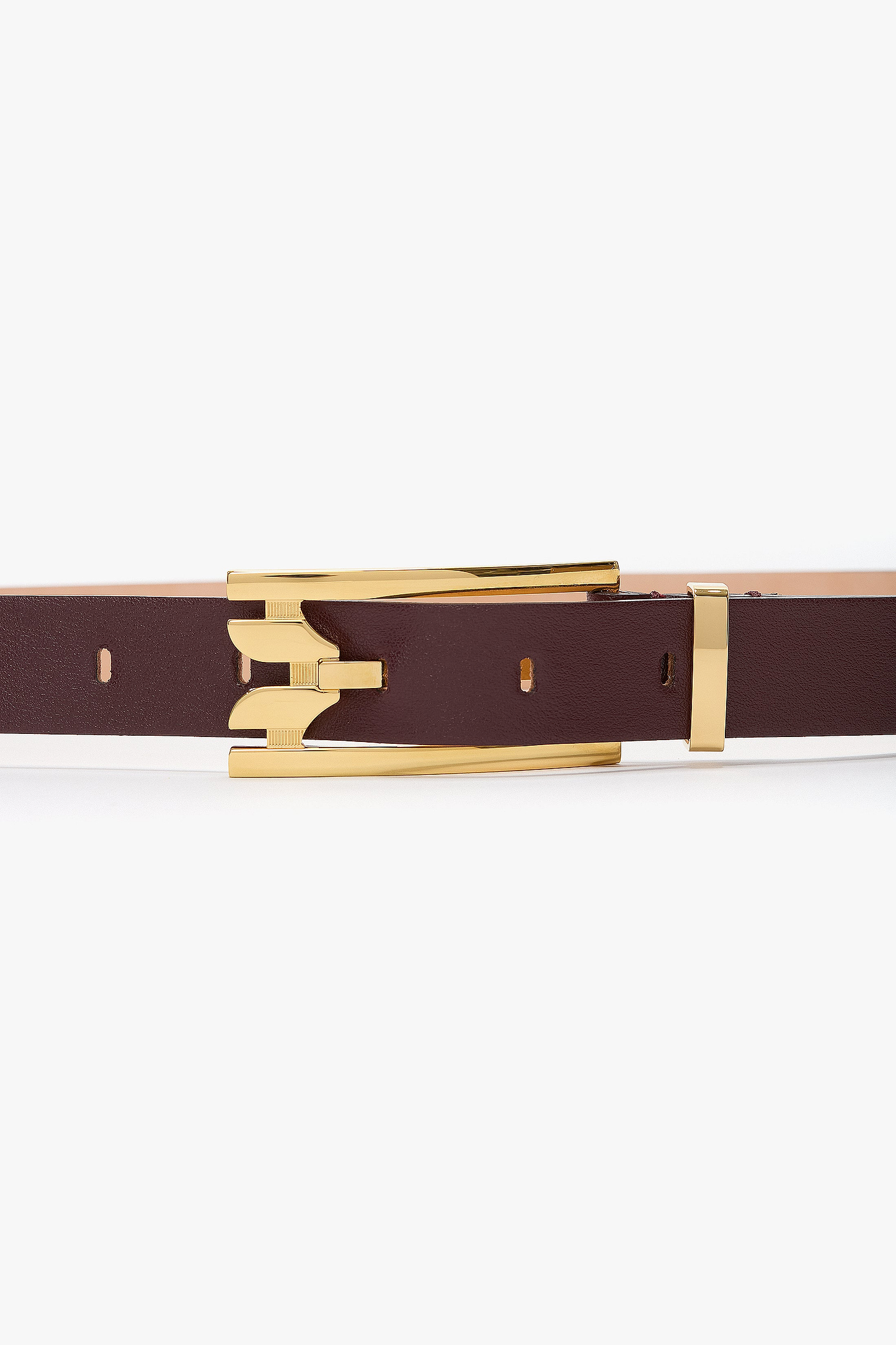 Dorian Pin-Buckle Belt 25mm Burgundy Shiny Calf Leather