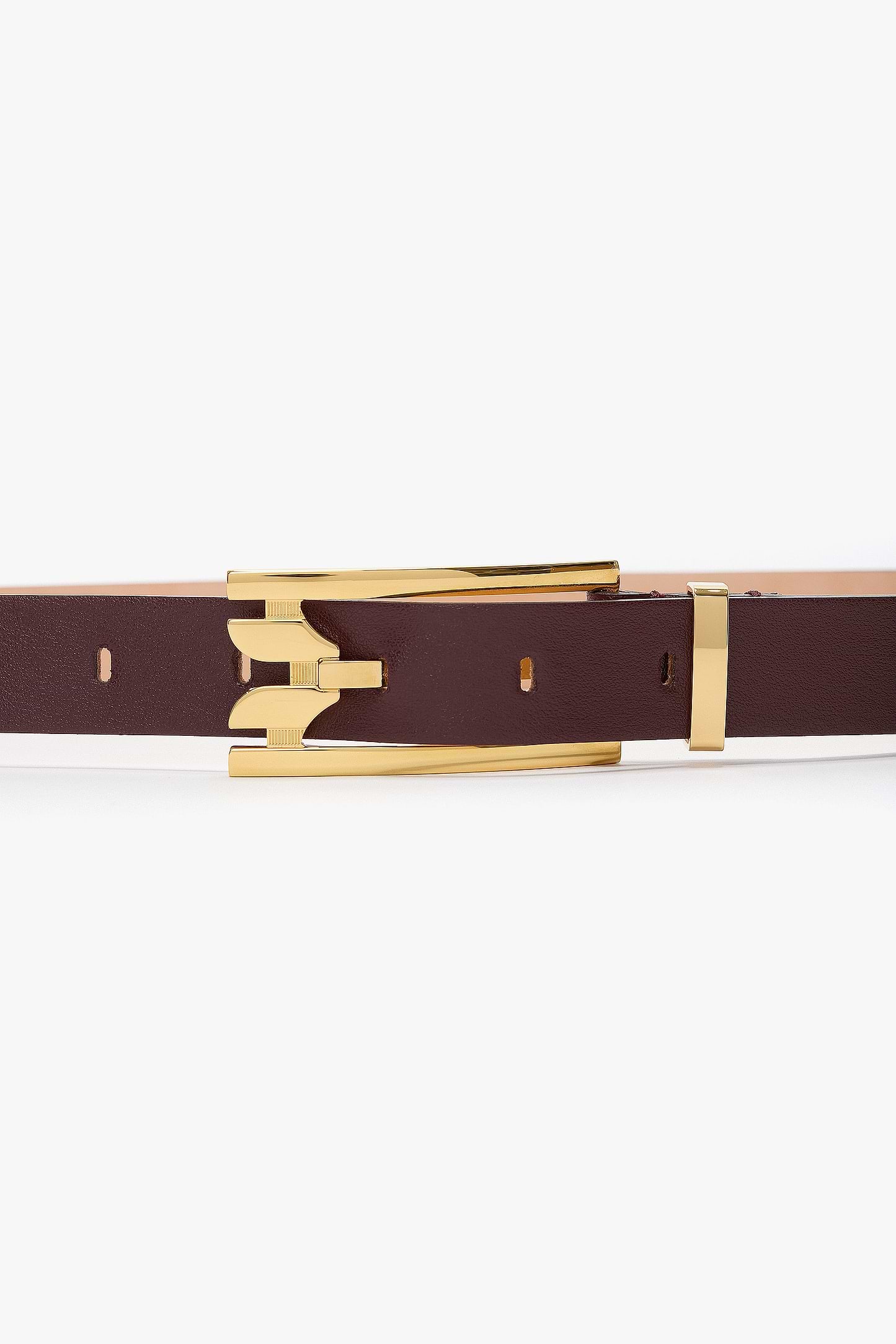 Dorian Pin-Buckle Belt 25mm Burgundy Shiny Calf Leather