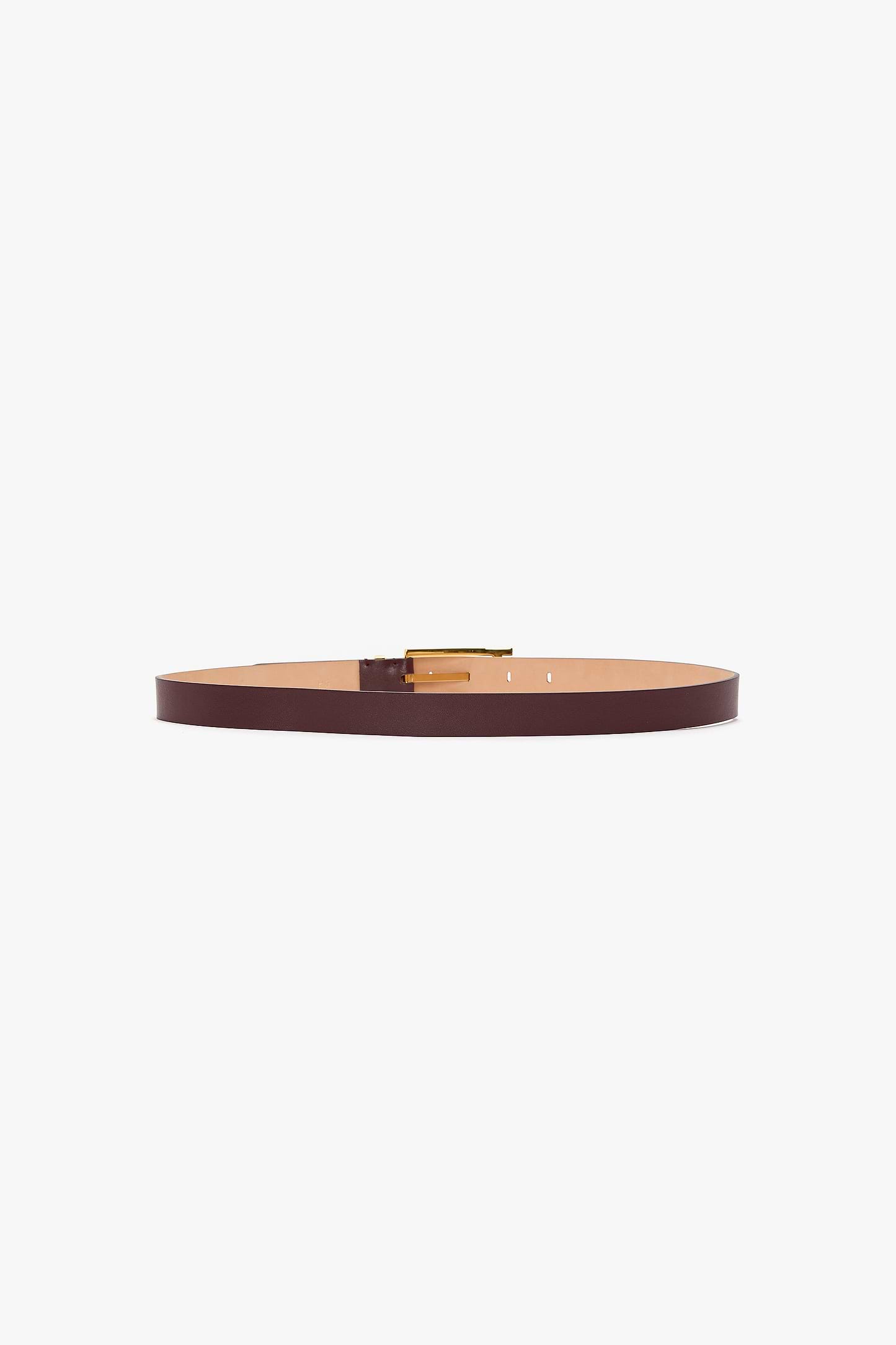Dorian Pin-Buckle Belt 25mm Burgundy Shiny Calf Leather