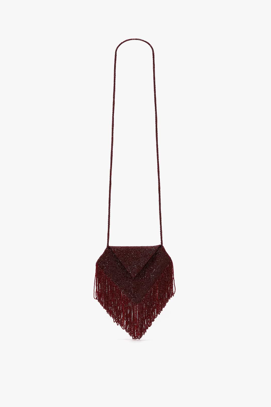 Manhattan Burgundy Beaded Pouch