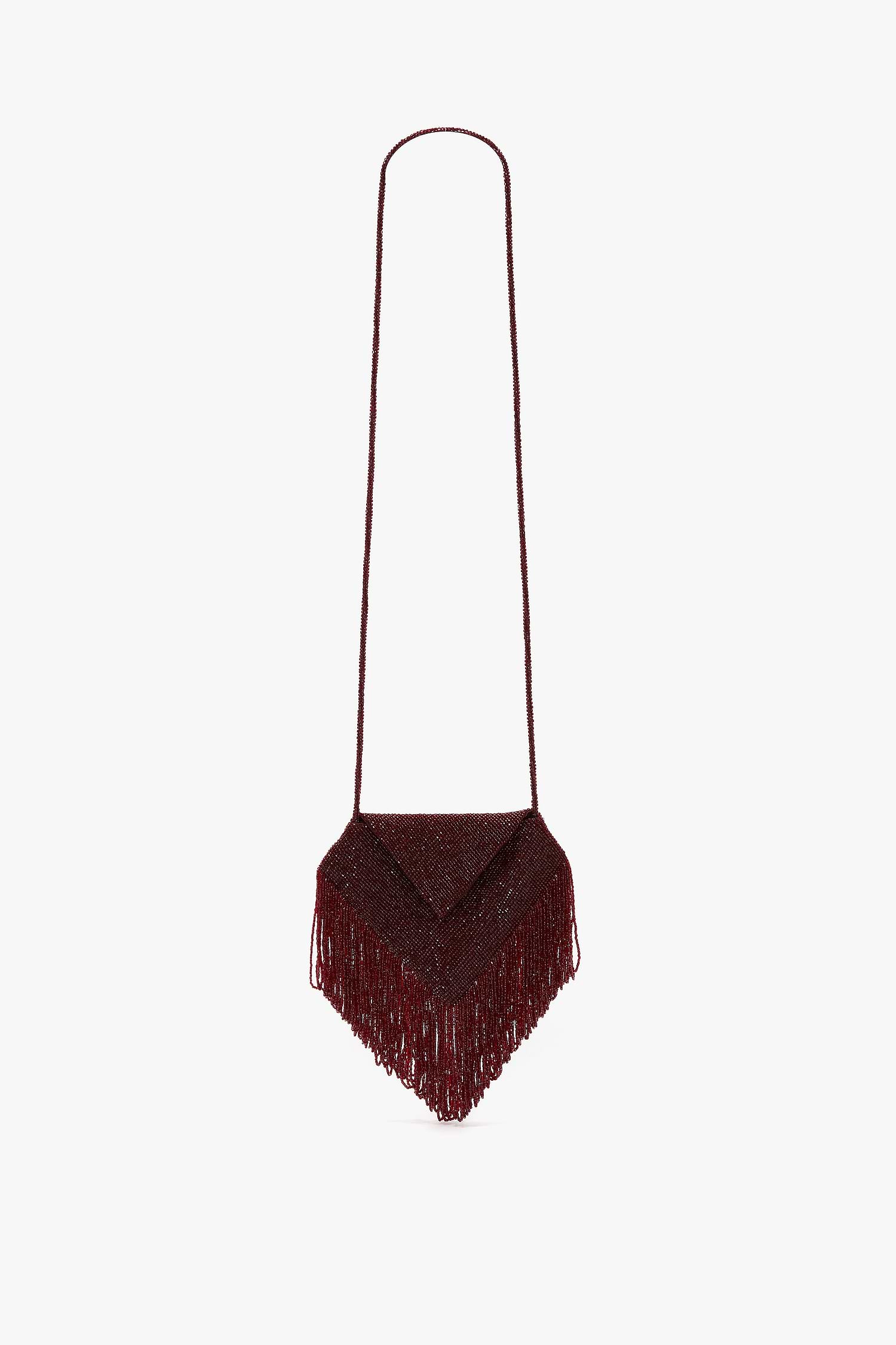 Manhattan Burgundy Beaded Pouch