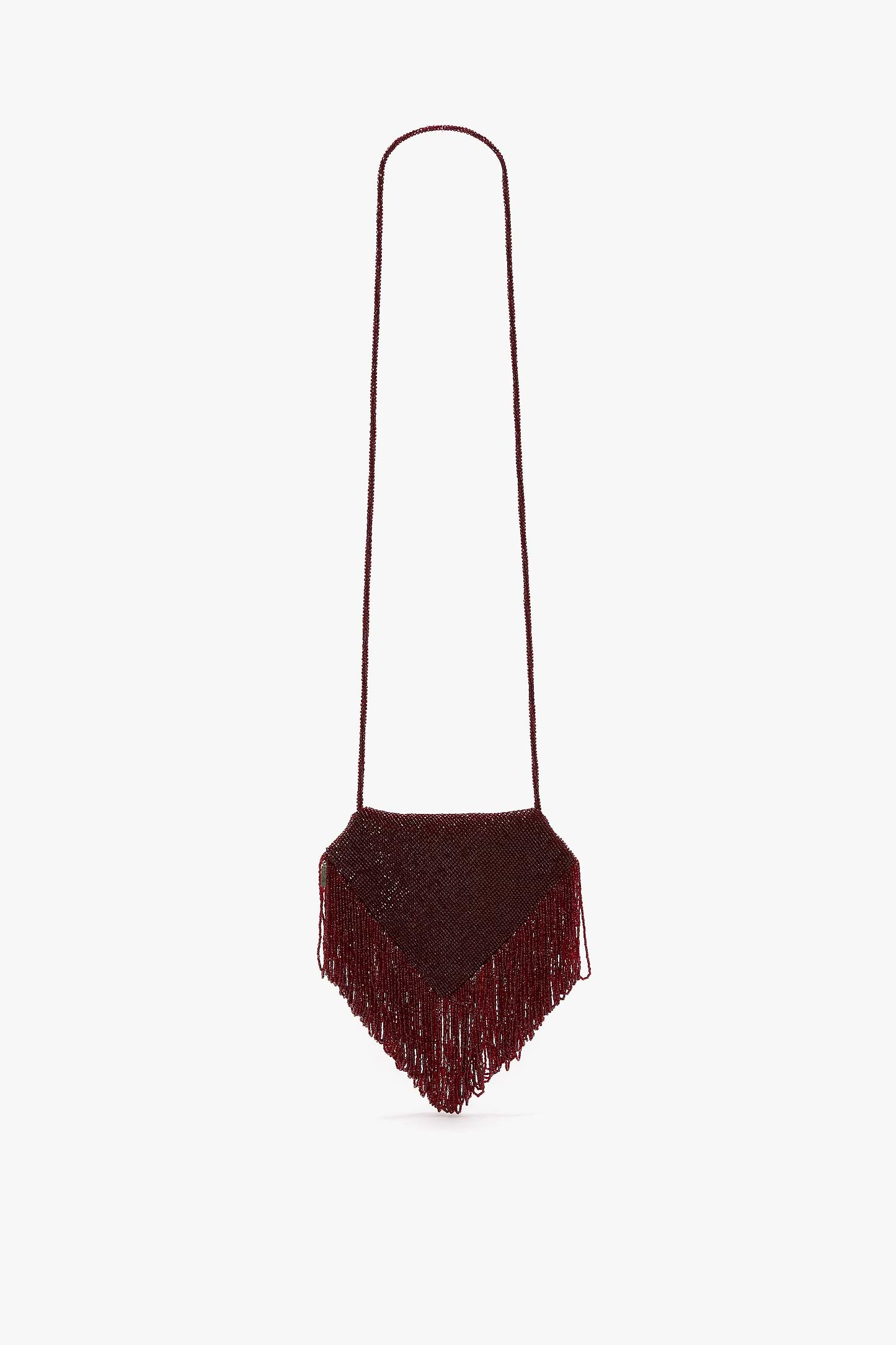 Manhattan Burgundy Beaded Pouch