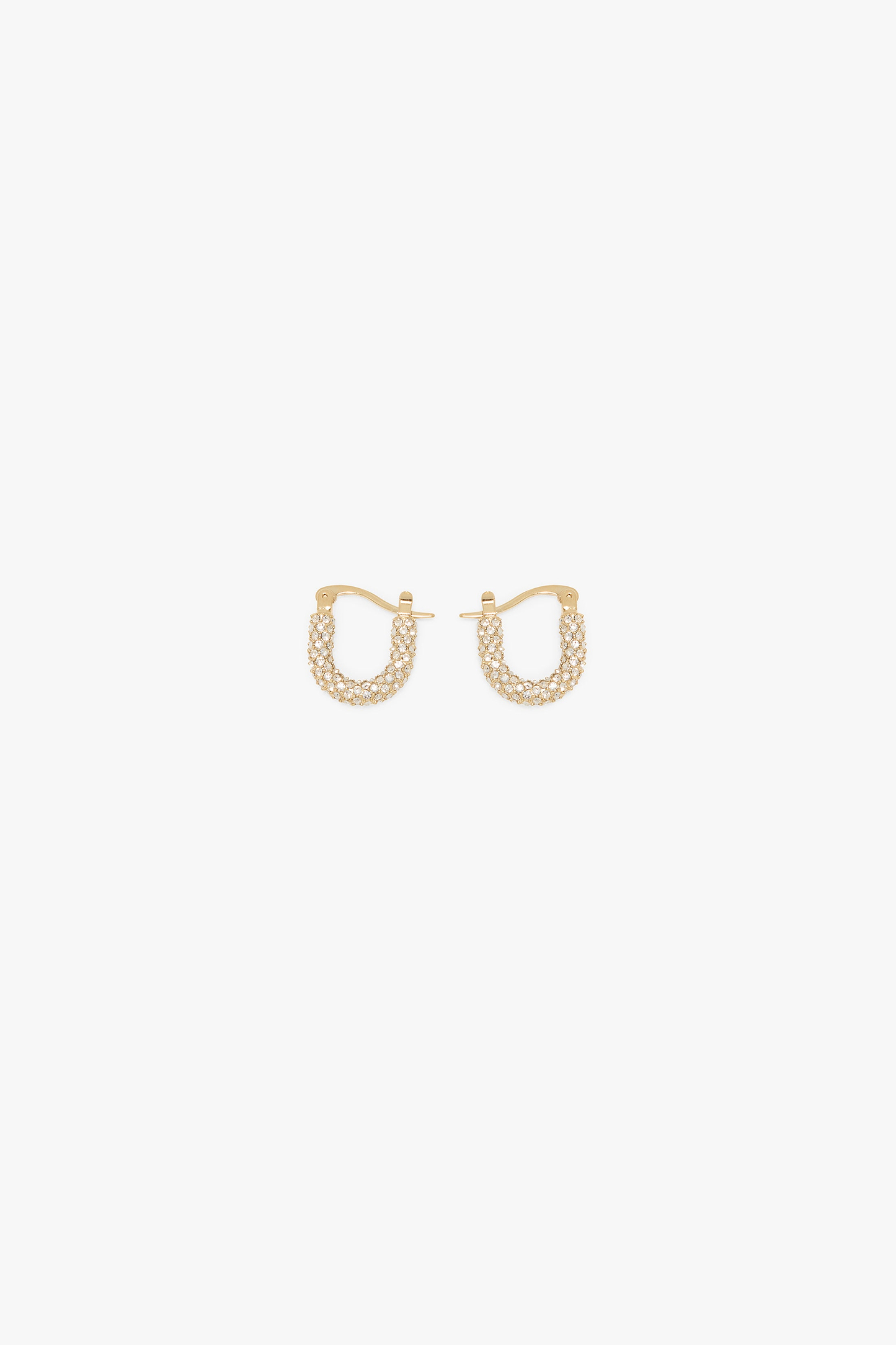 Medium Pavé Crystal Hoop Earrings
