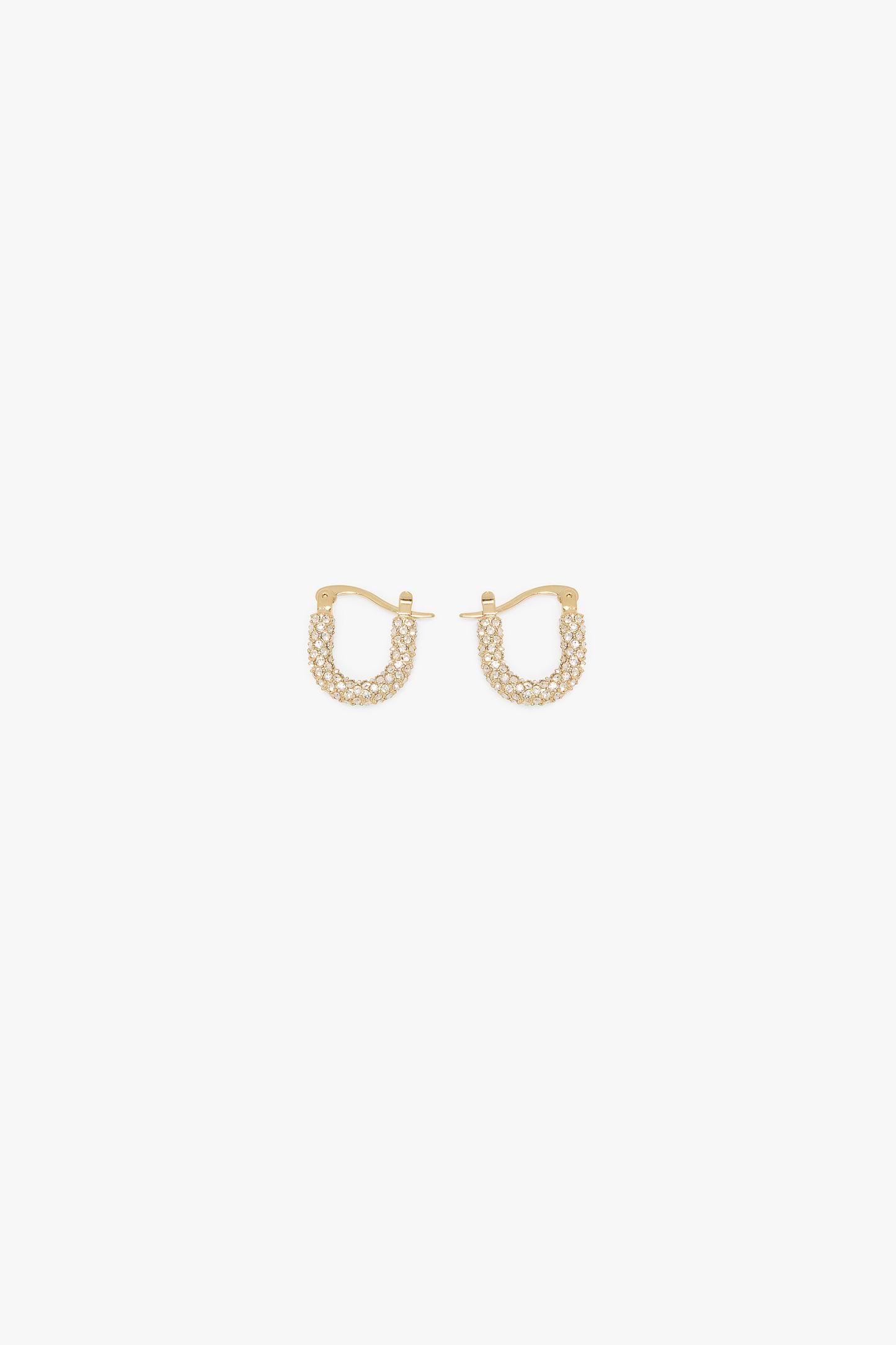 Medium Pavé Crystal Hoop Earrings