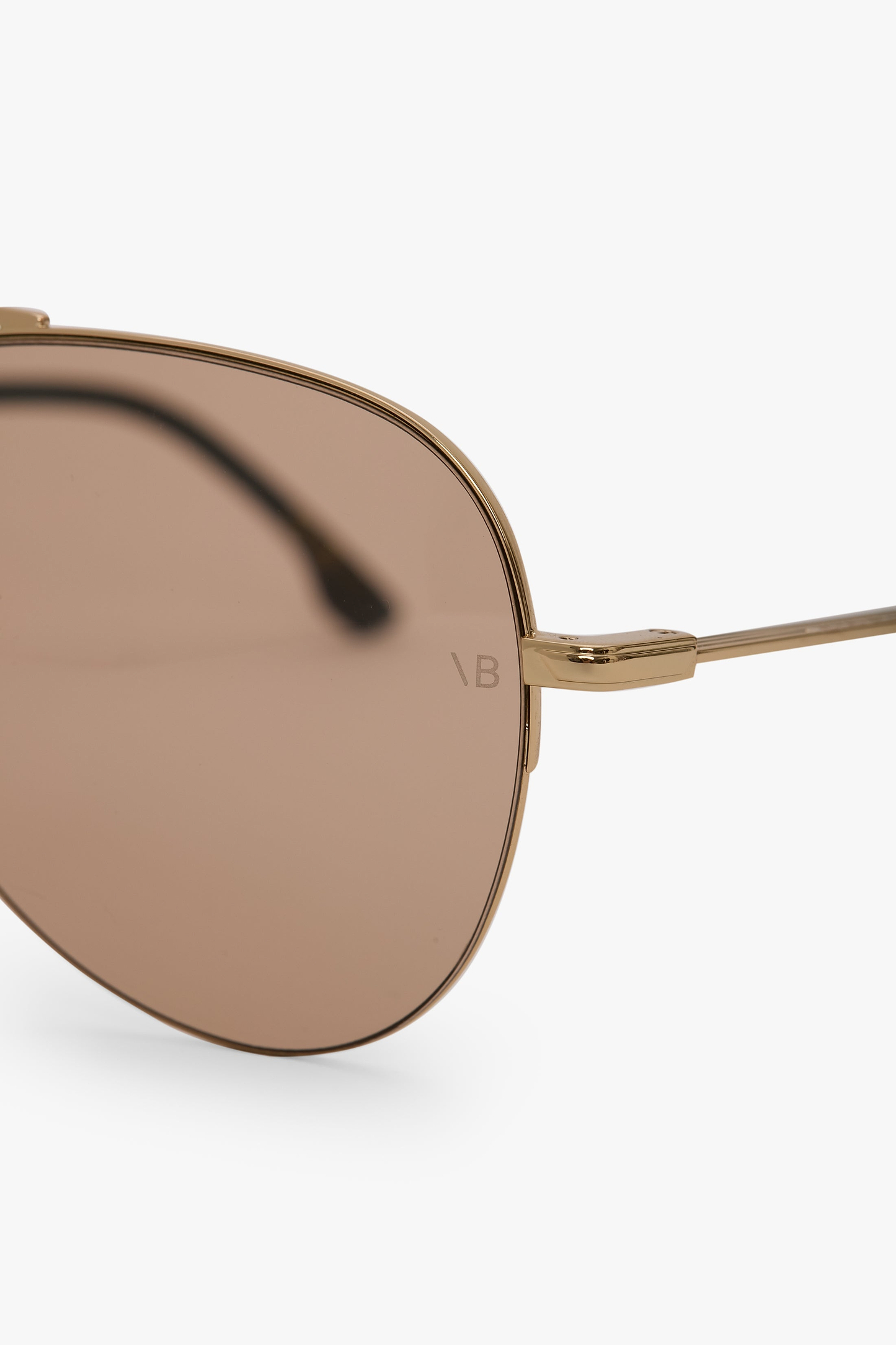 Metal Pilot Sunglass In Gold Blue