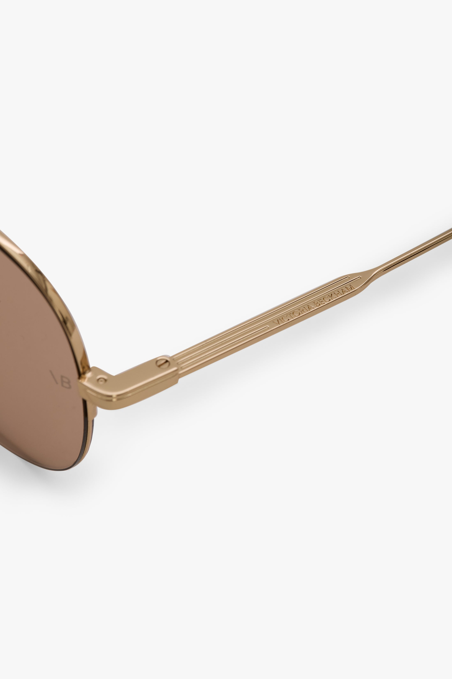 Metal Pilot Sunglass In Gold Blue