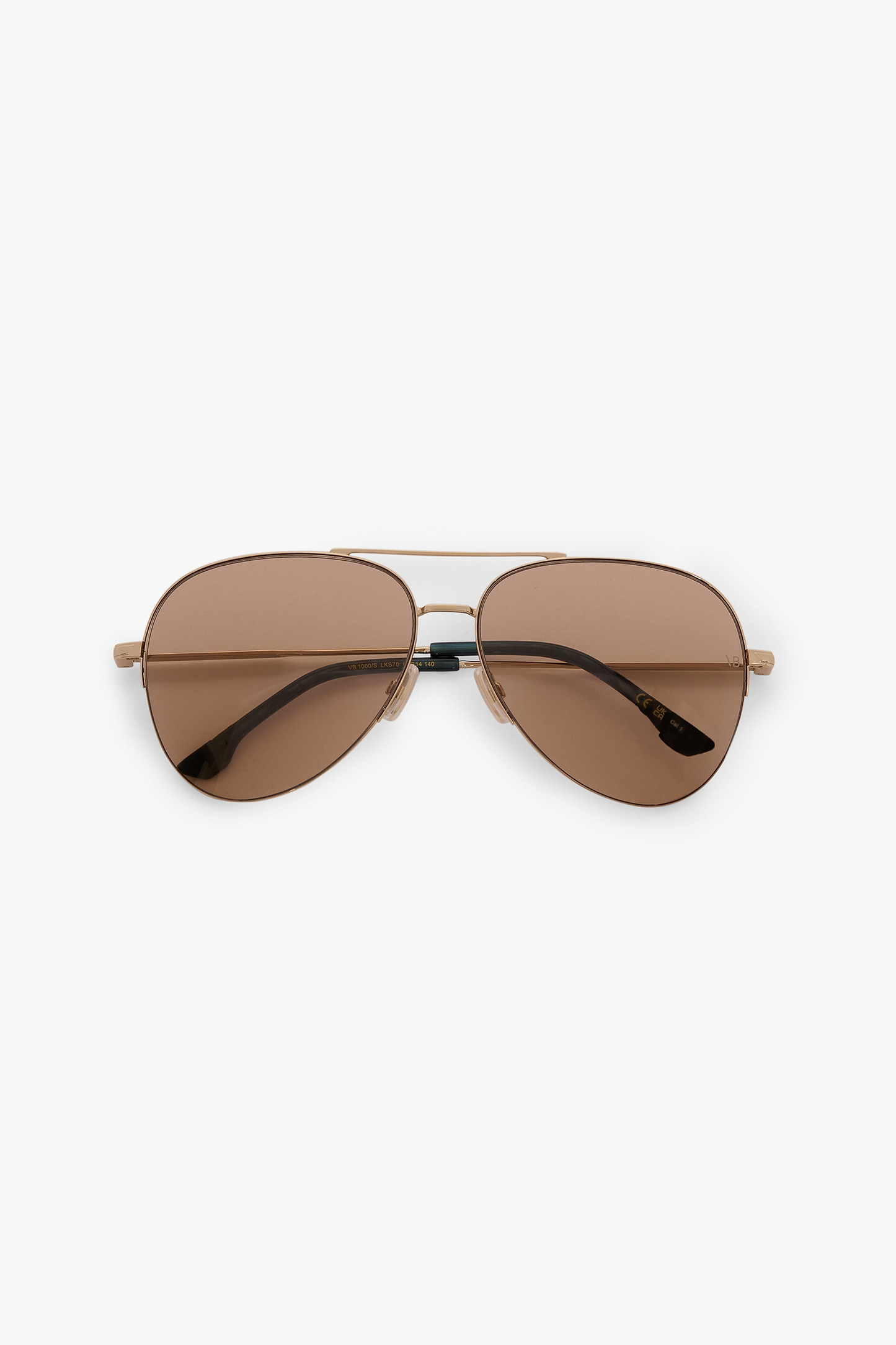 Metal Pilot Sunglass In Gold Blue