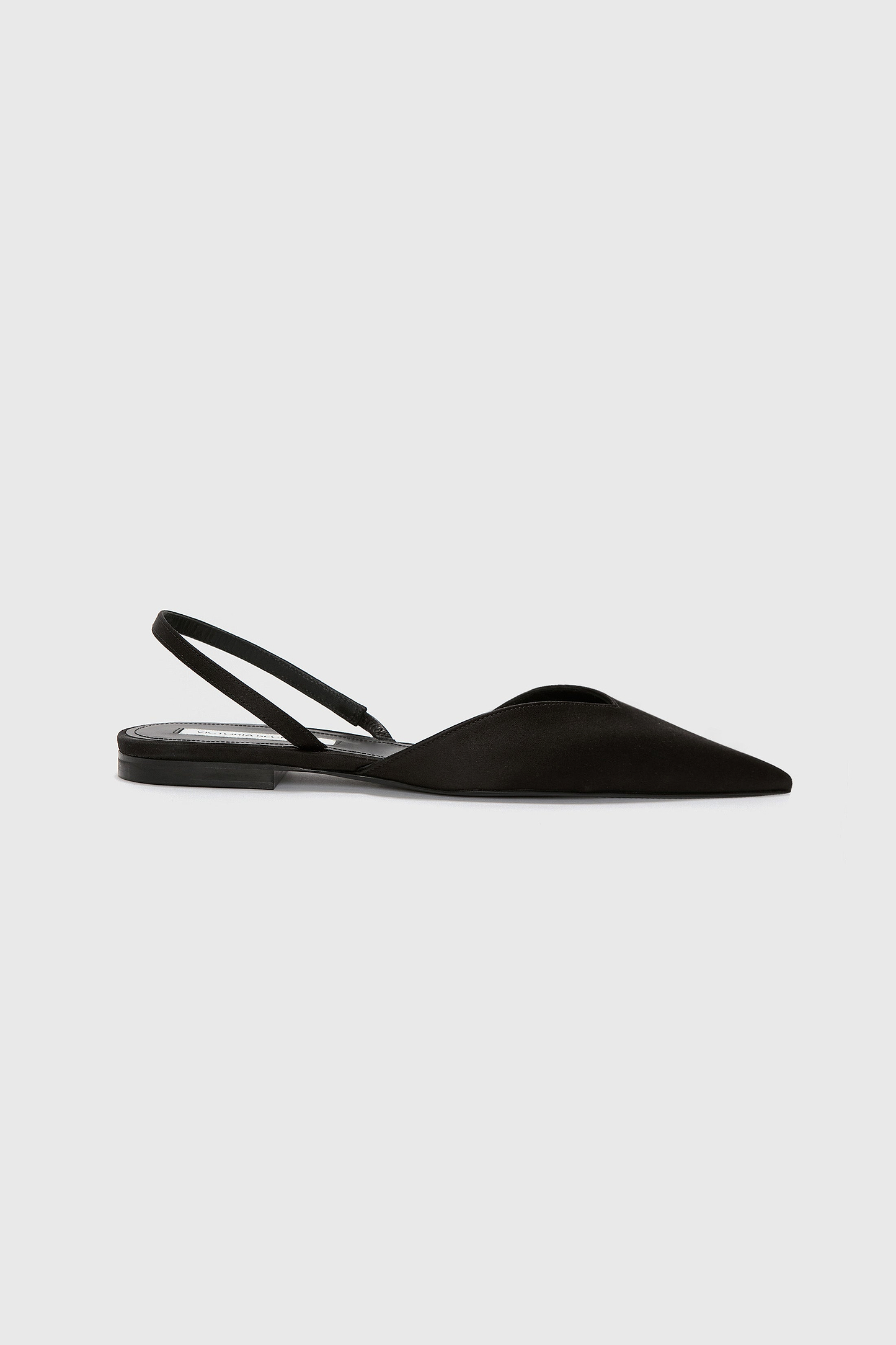 Victoria Angle Halter Back Flat Black Satin