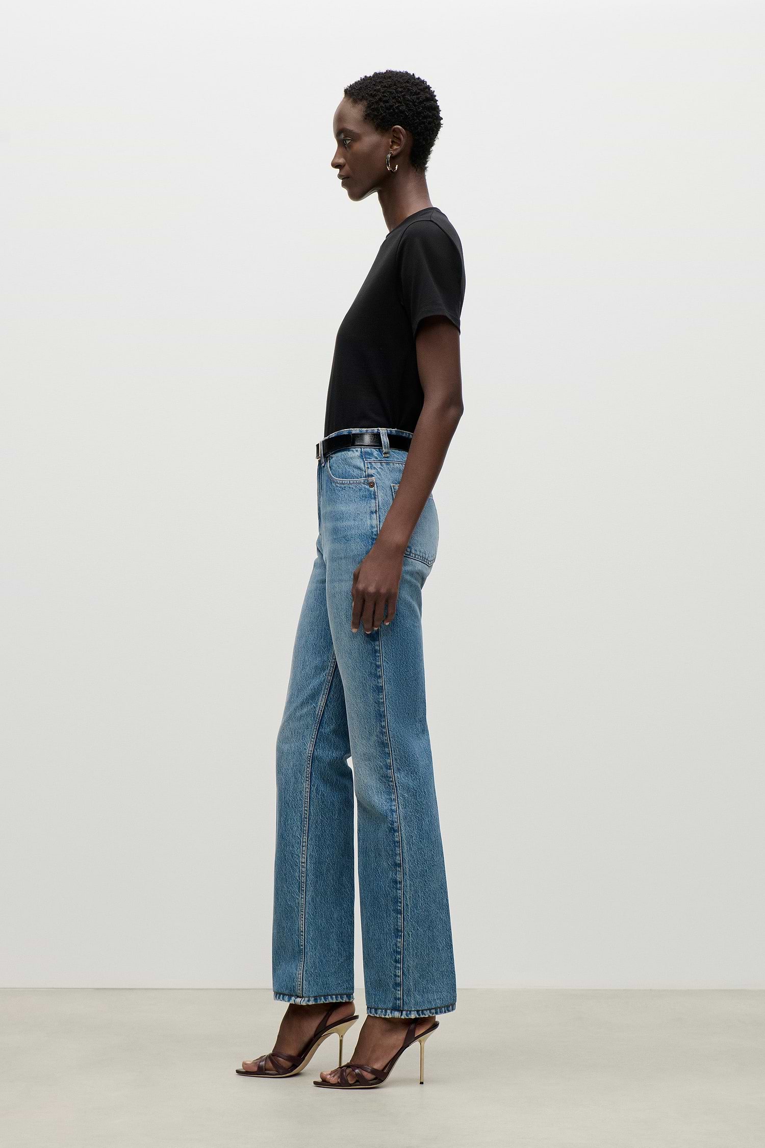 Berenice Stretch Jean In Worn Blue Wash