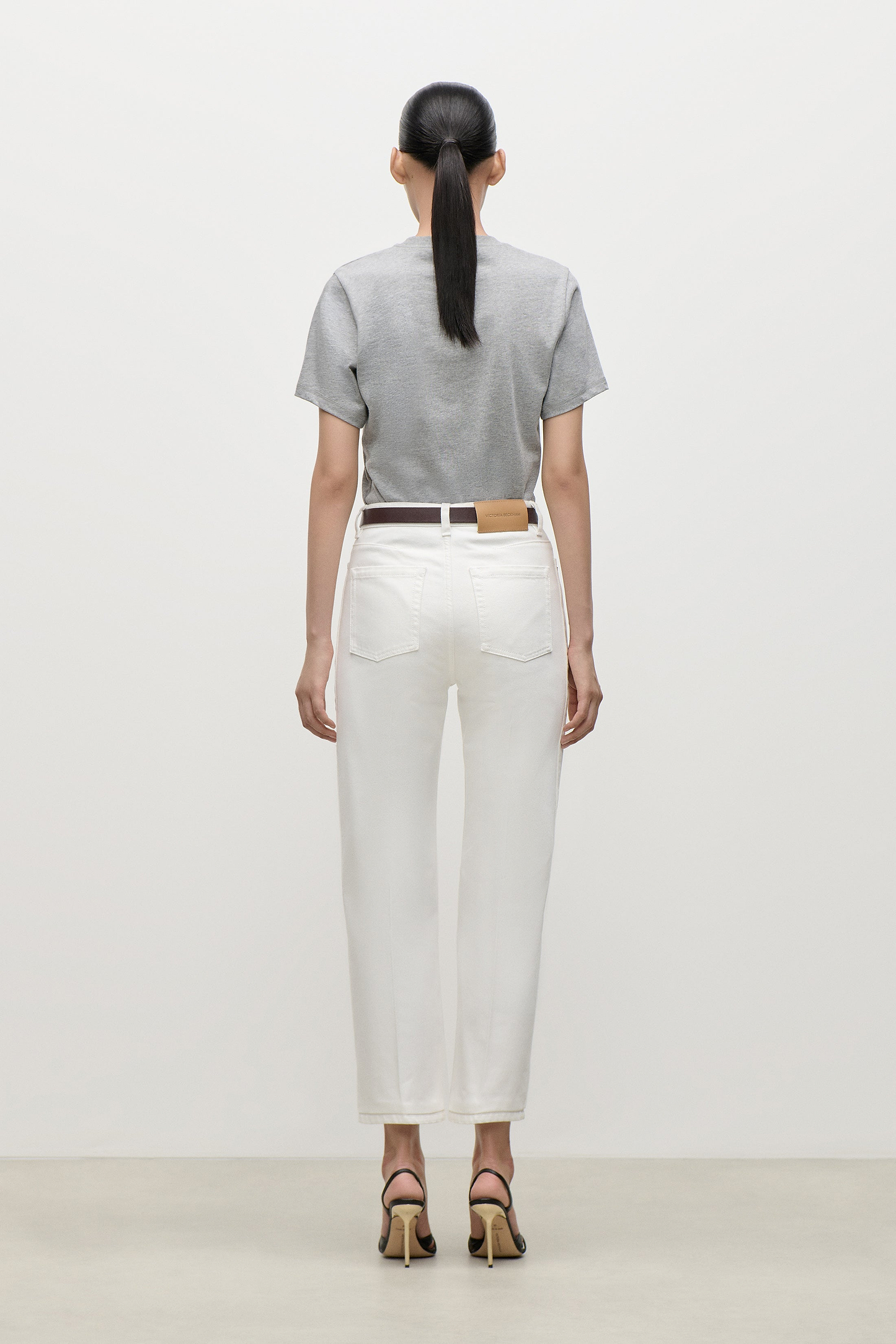 Berenice Cropped Jean In White