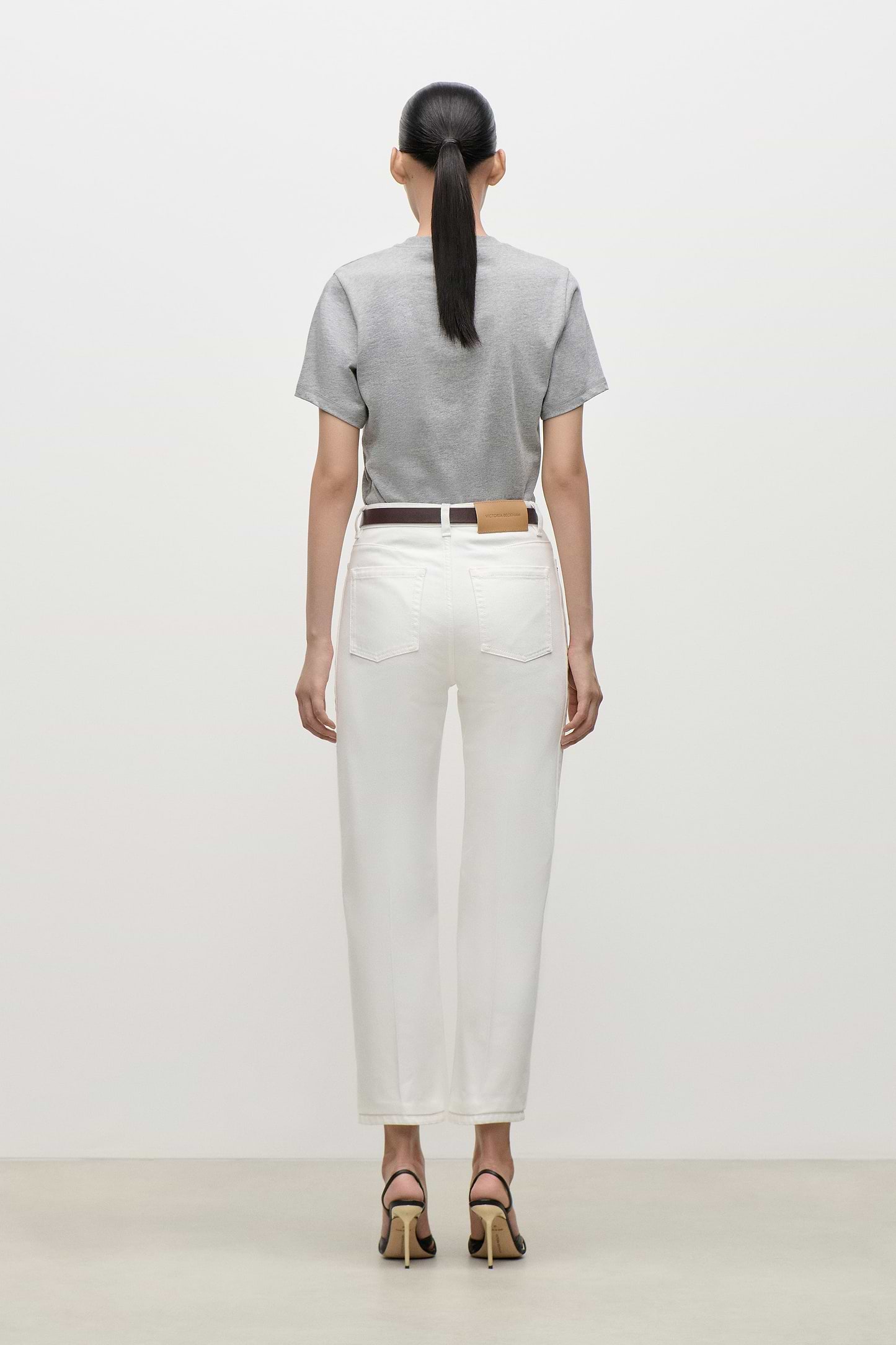 Berenice Cropped Jean In White
