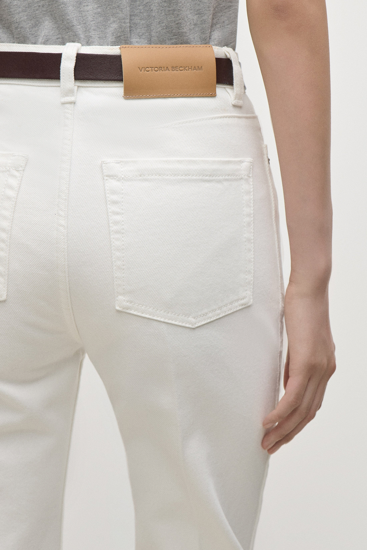 Berenice Cropped Jean In White