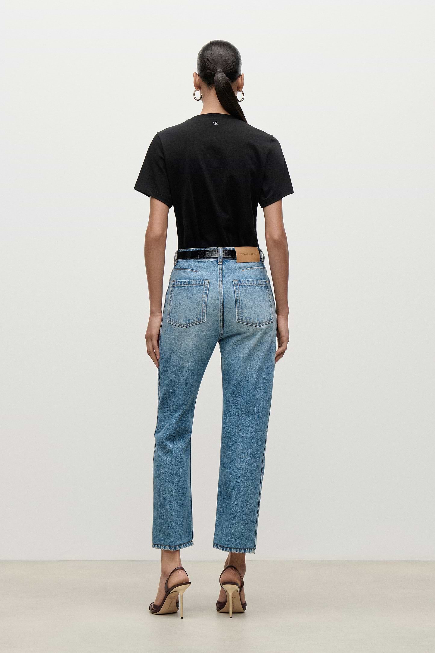 Berenice Cropped Jean In Worn Blue Wash