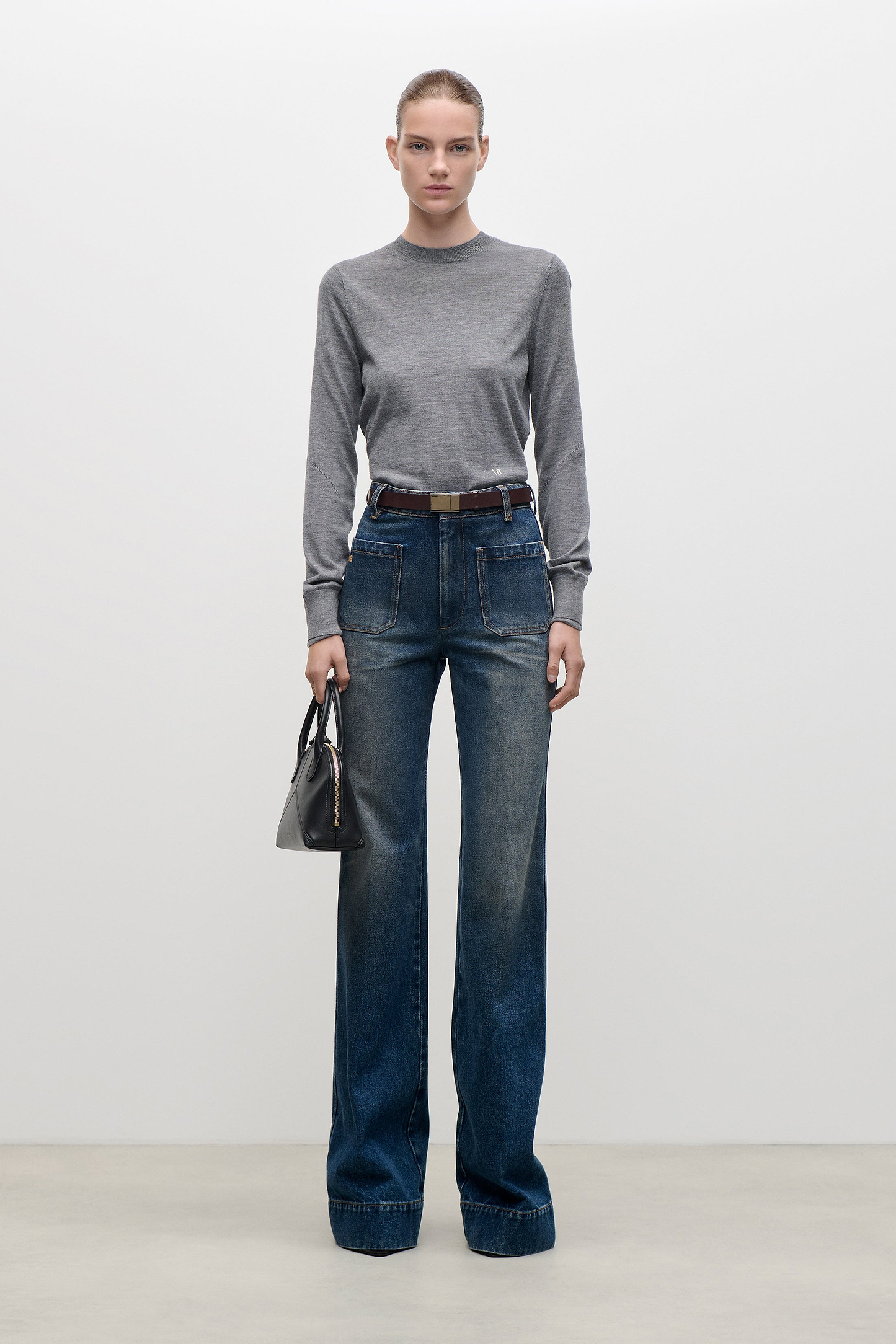 Austen Jumper In Grey Marl