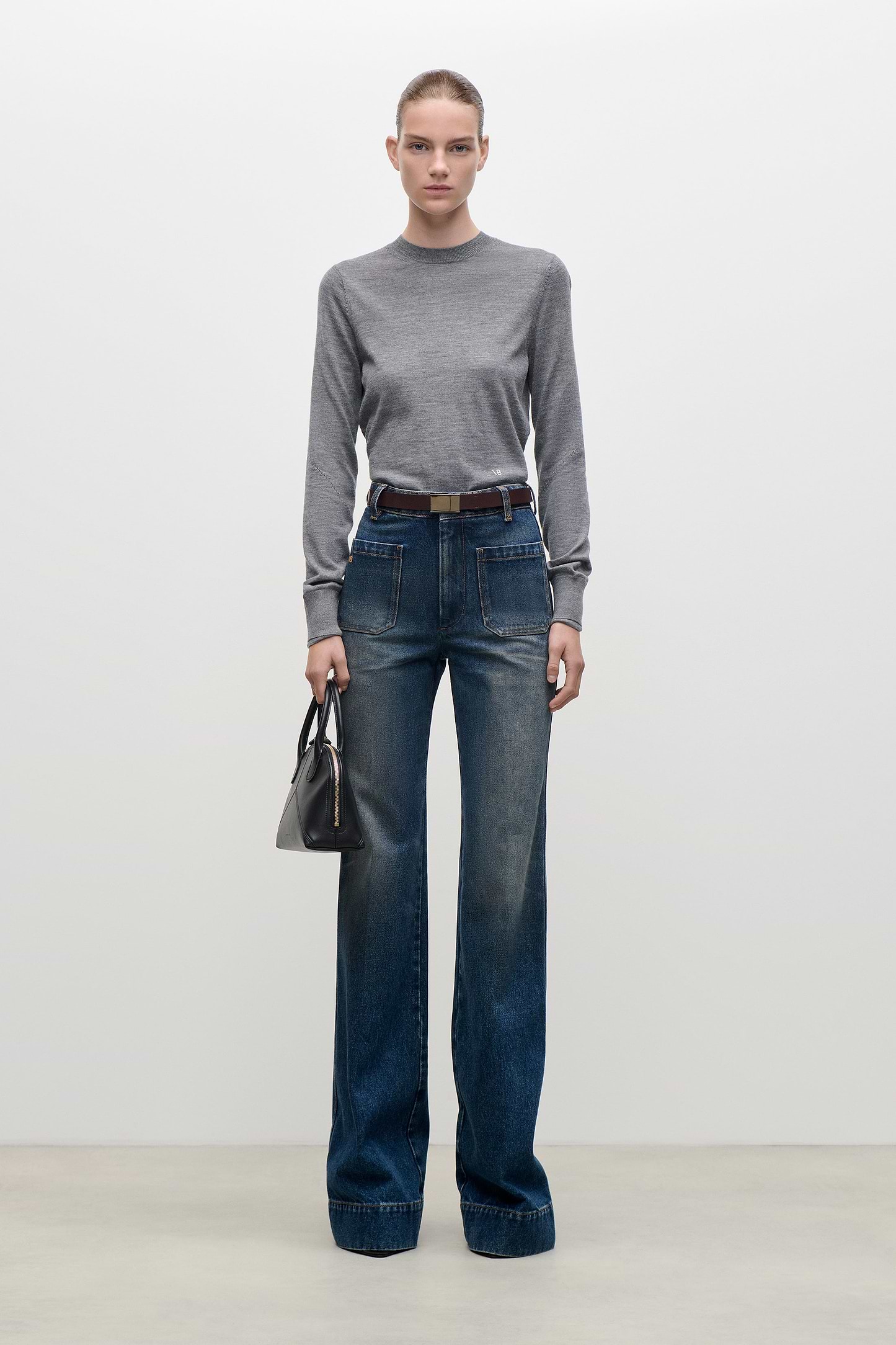 Austen Jumper In Grey Marl